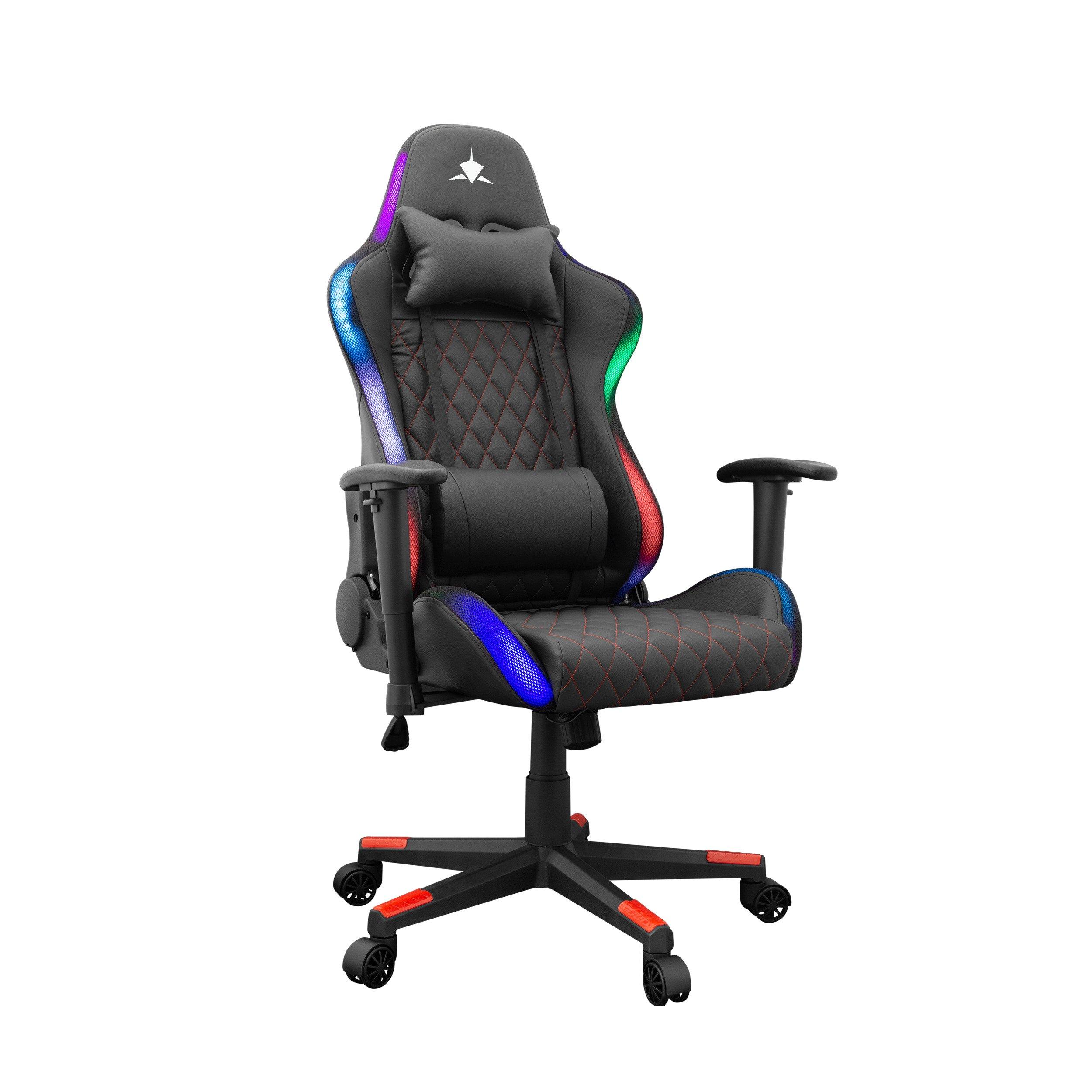 Black - White Shark - Thunderbolt RGB LED Gaming Chair - 1