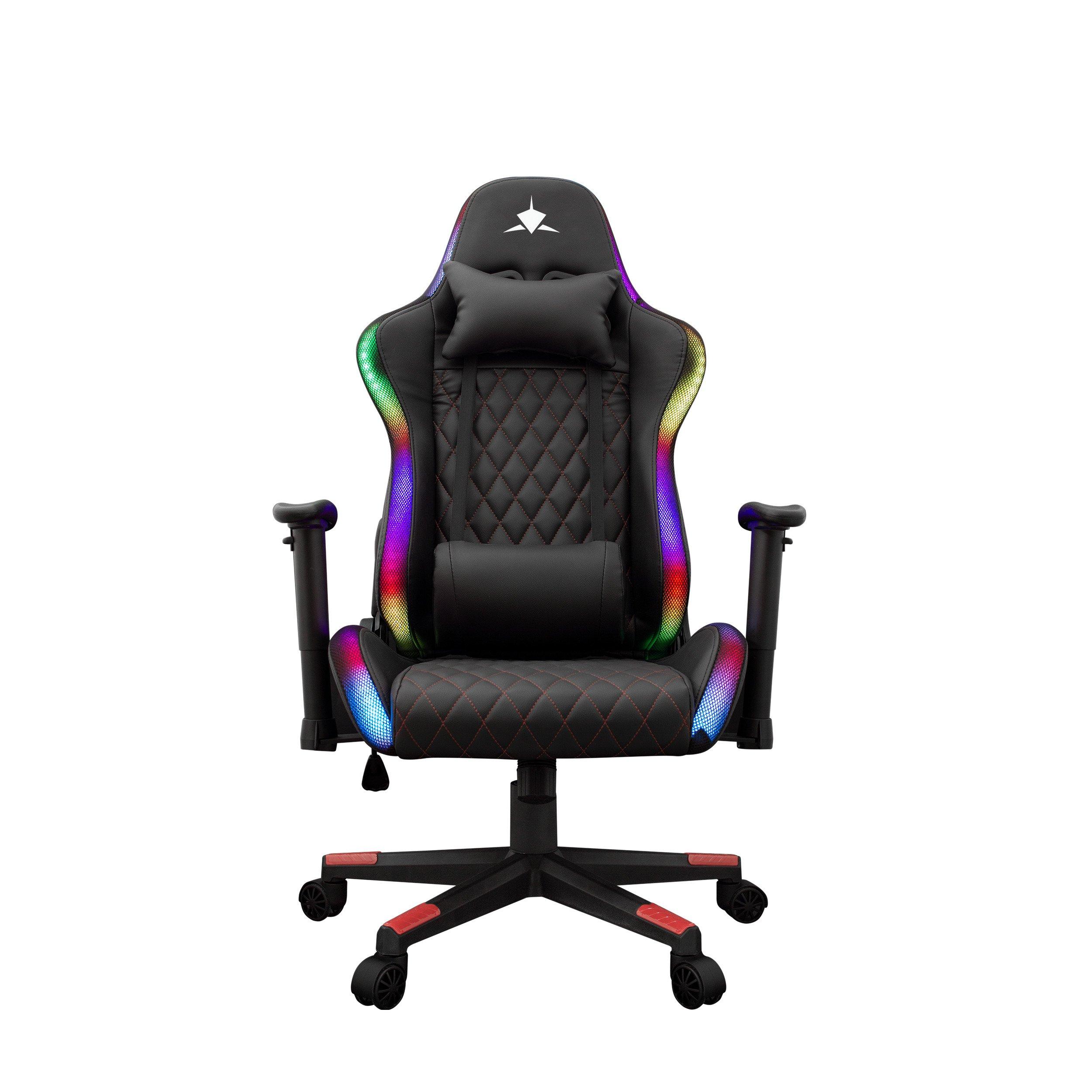 Black - White Shark - Thunderbolt RGB LED Gaming Chair - 2