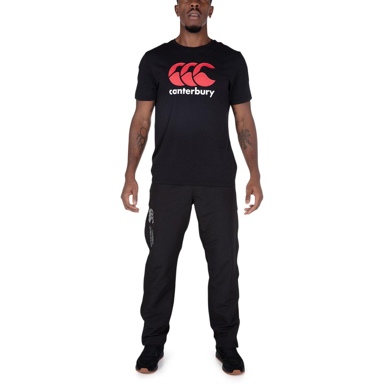 Black/Red/White - Canterbury - Large Logo T Shirt Mens - 7