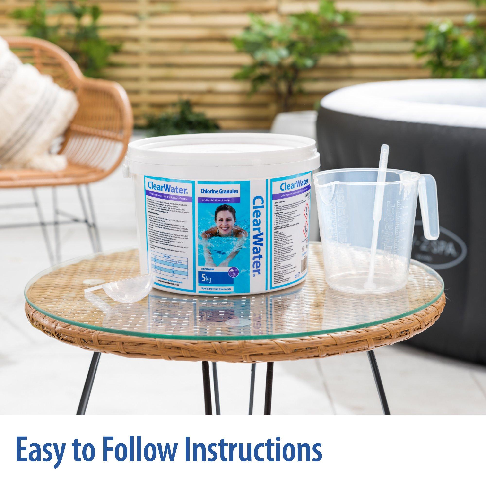 White - Clearwater - Clearwater 5kg Chlorine Gran - Pail - 3