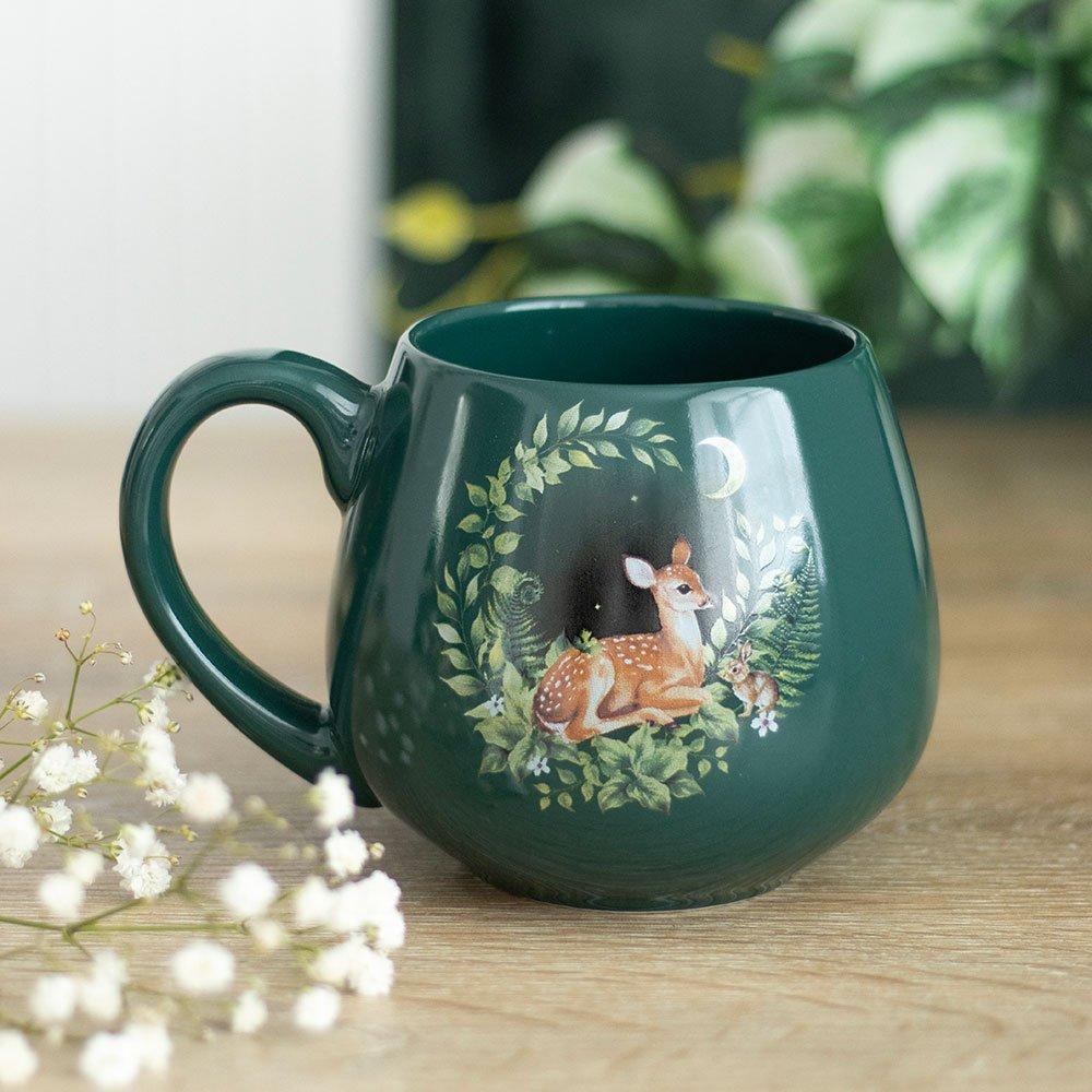 Something Different  Green Fawn Rounded Mug - Add A Touch Of
