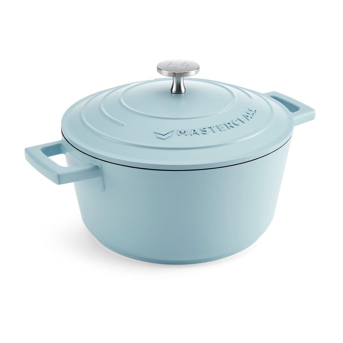 Masterclass  Cast Aluminium Casserole Dish With Lid - Blue - 2.5L