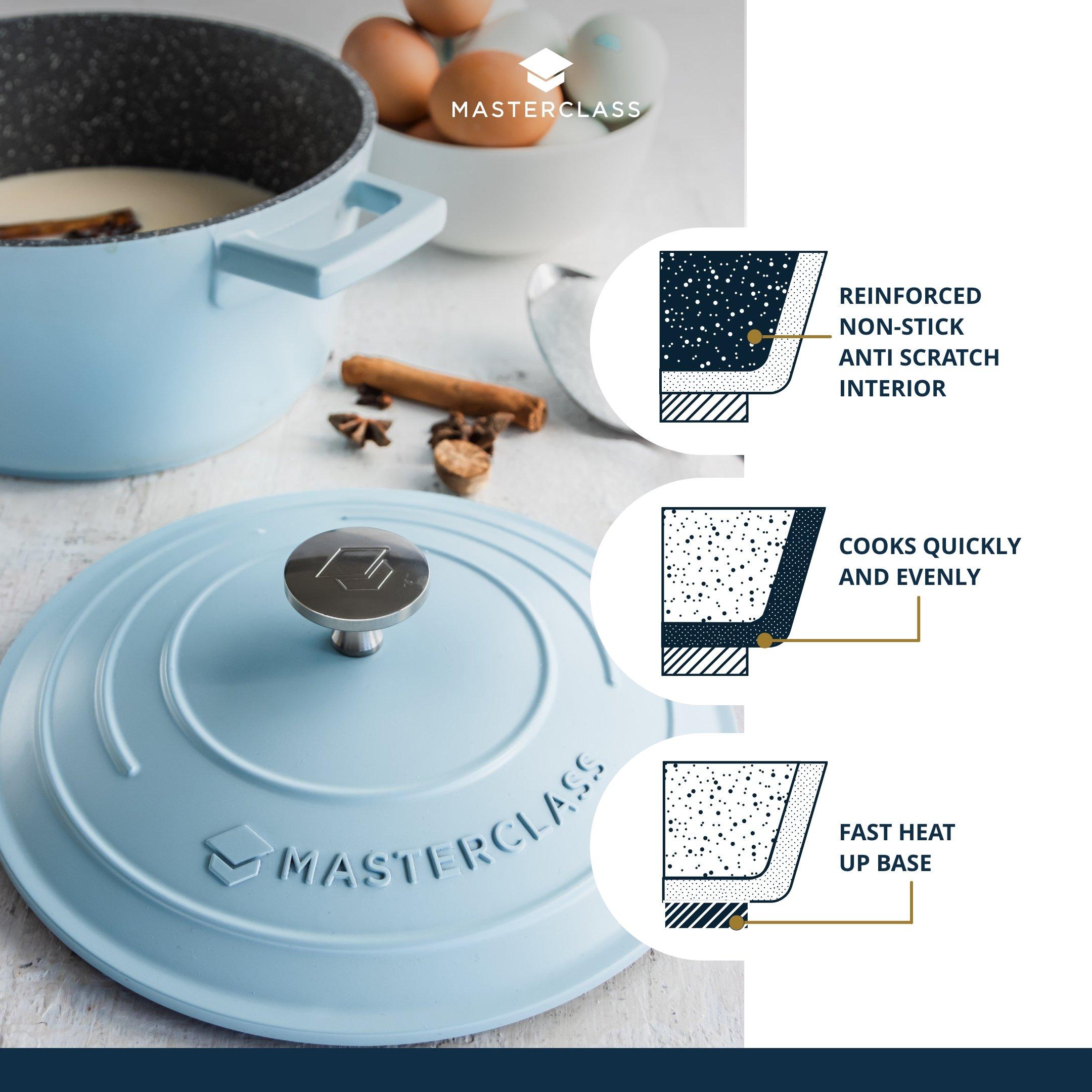 Blue - MasterClass - MasterClass Cast Aluminium Casserole Dish with Lid - 2
