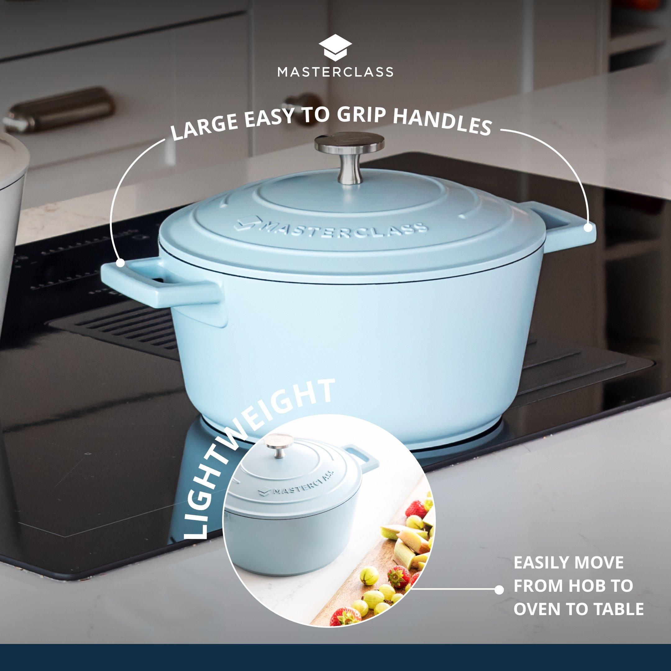 Blue - MasterClass - MasterClass Cast Aluminium Casserole Dish with Lid - 5