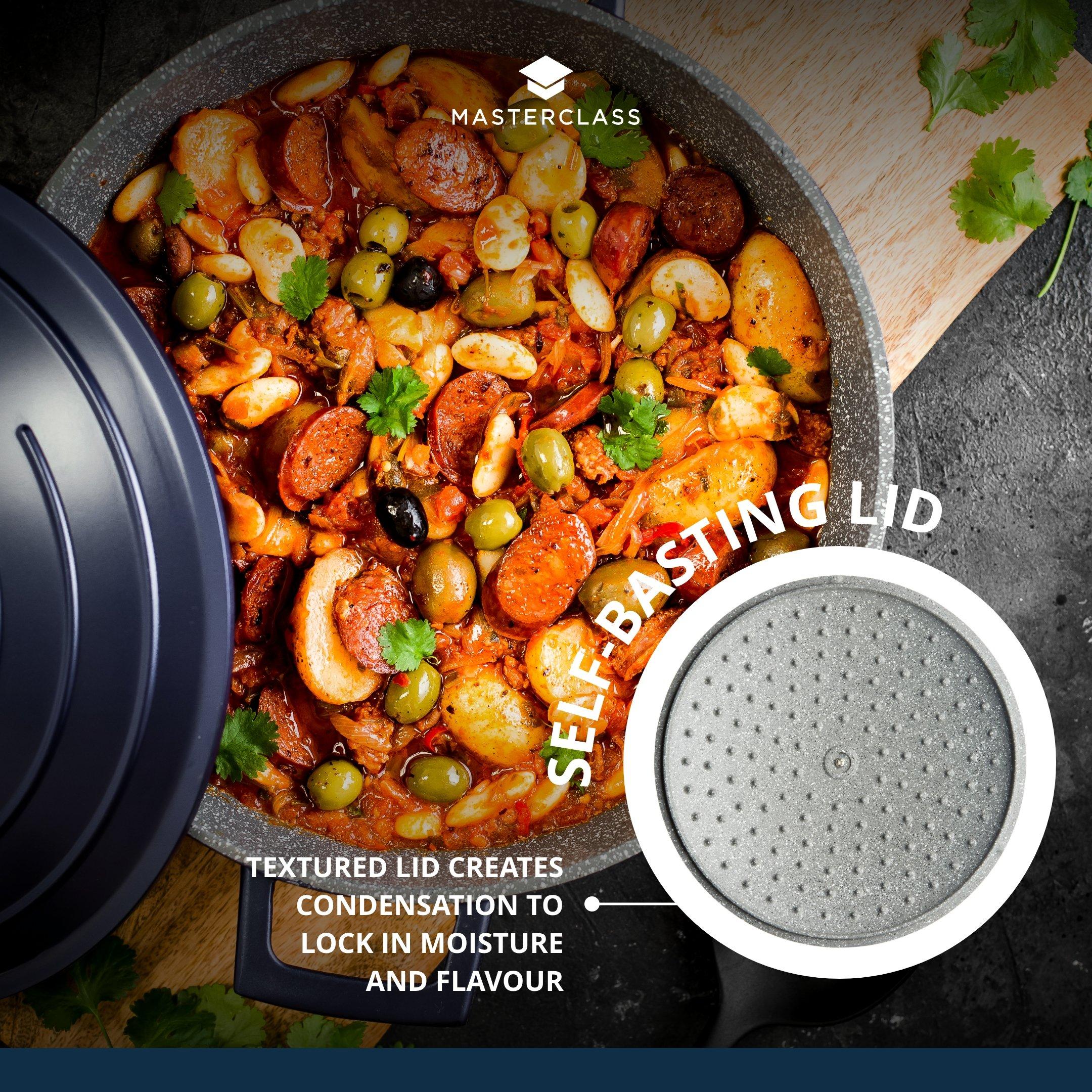 Blue - MasterClass - MasterClass Cast Aluminium Casserole Dish with Lid - 4