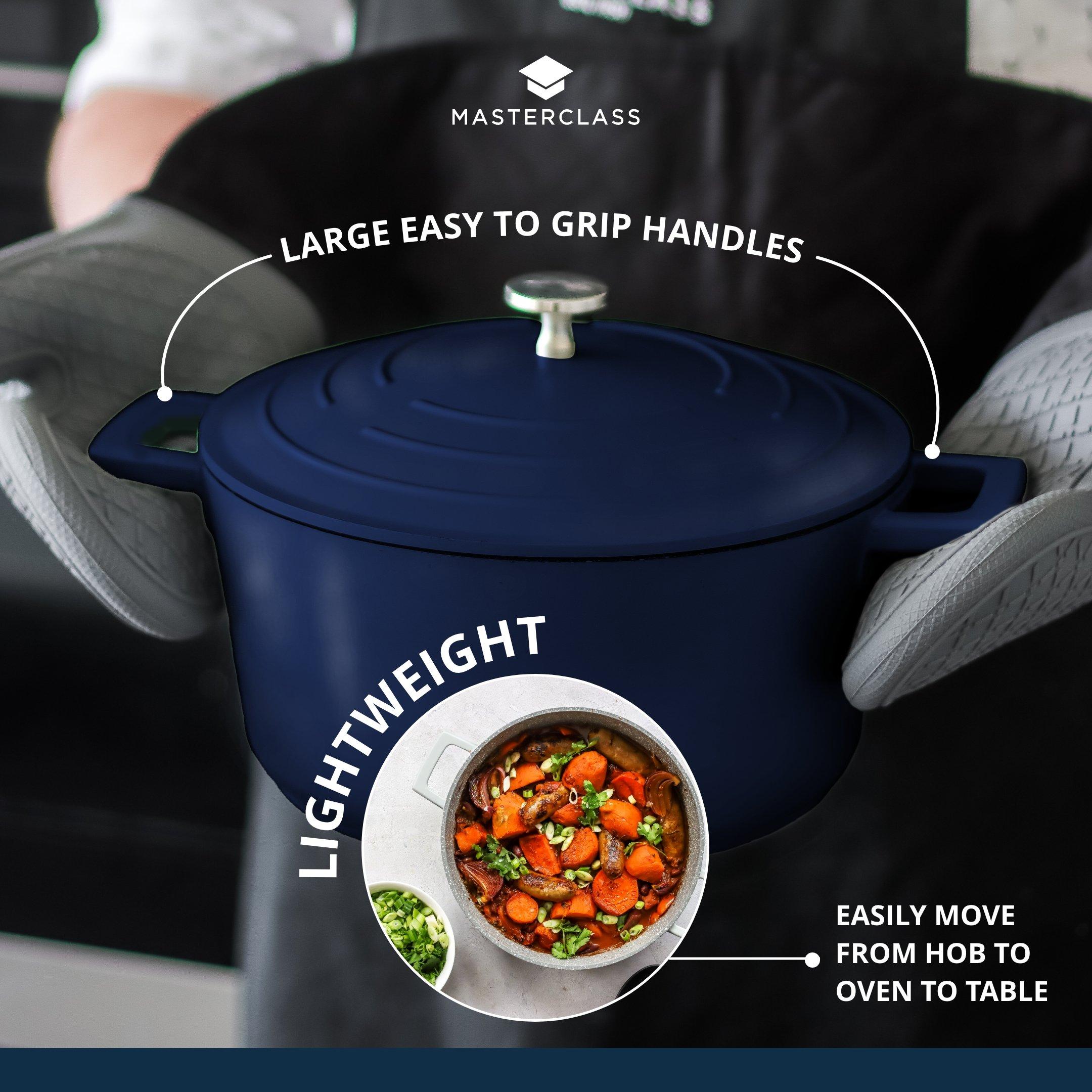 Blue - MasterClass - MasterClass Cast Aluminium Casserole Dish with Lid - 5