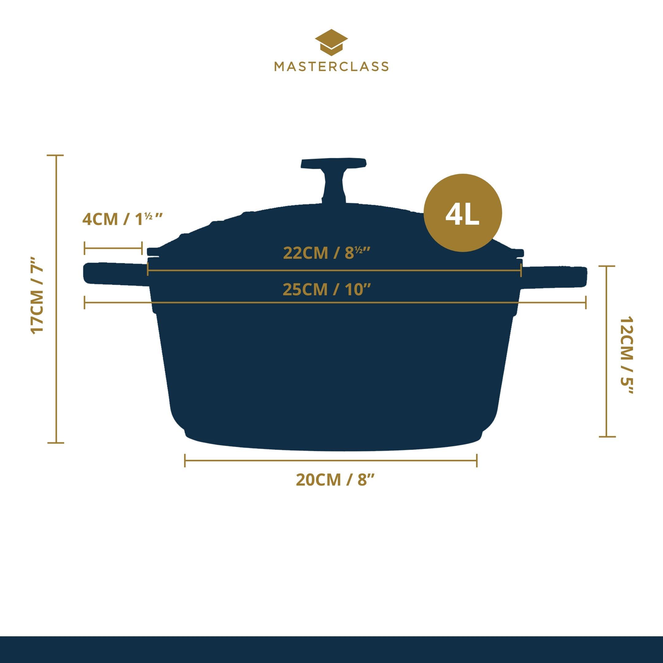 Blue - MasterClass - MasterClass Cast Aluminium Casserole Dish with Lid - 7