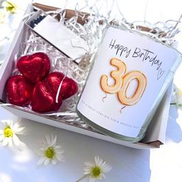 Aye Do 30th Birthday Gold Balloons Candle Gift Set 1410-C