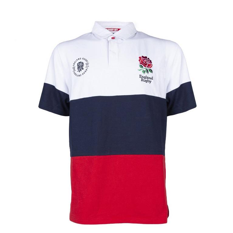 Blanc/Marine/Rouge - RFU - England VapoDri Polo Shirt Mens - 1
