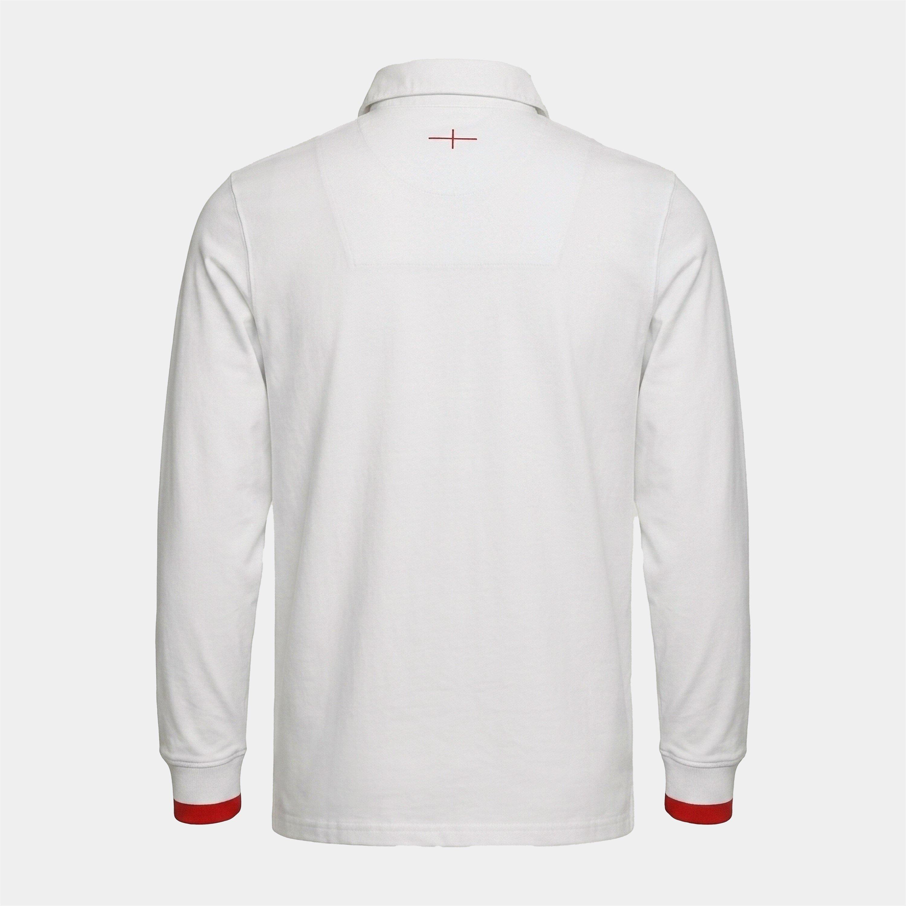White - RFU - England Rugby Long Sleeve Shirt Mens - 2