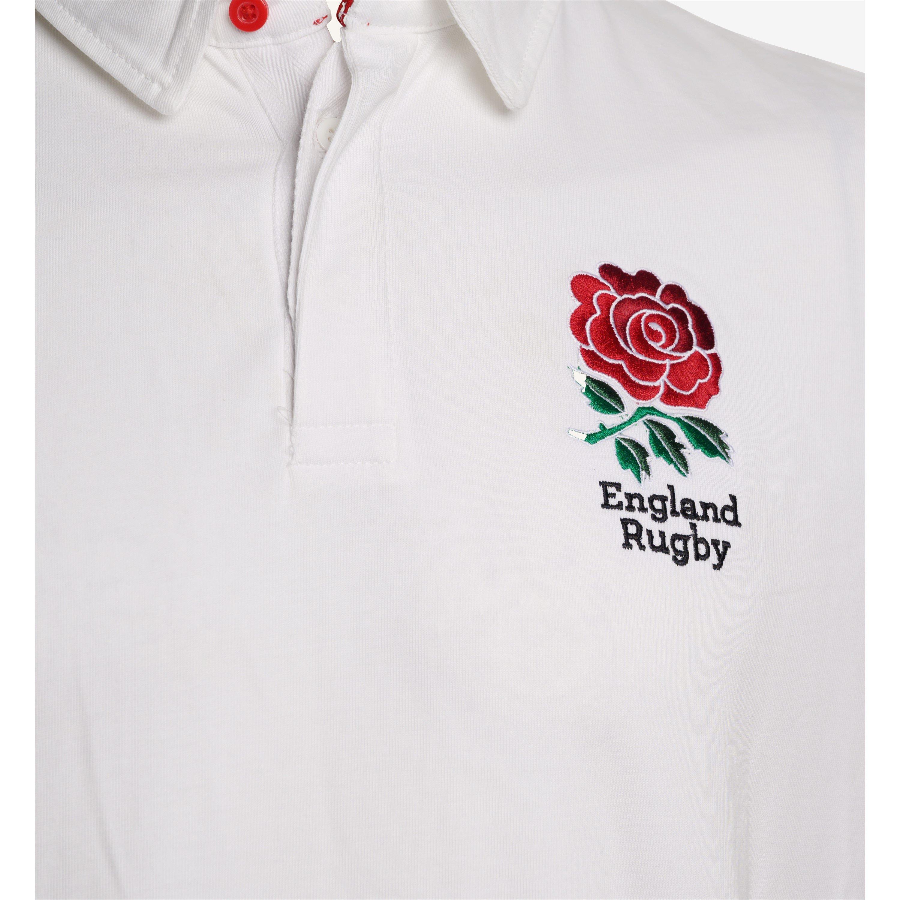 White - RFU - England Rugby Long Sleeve Shirt Mens - 3