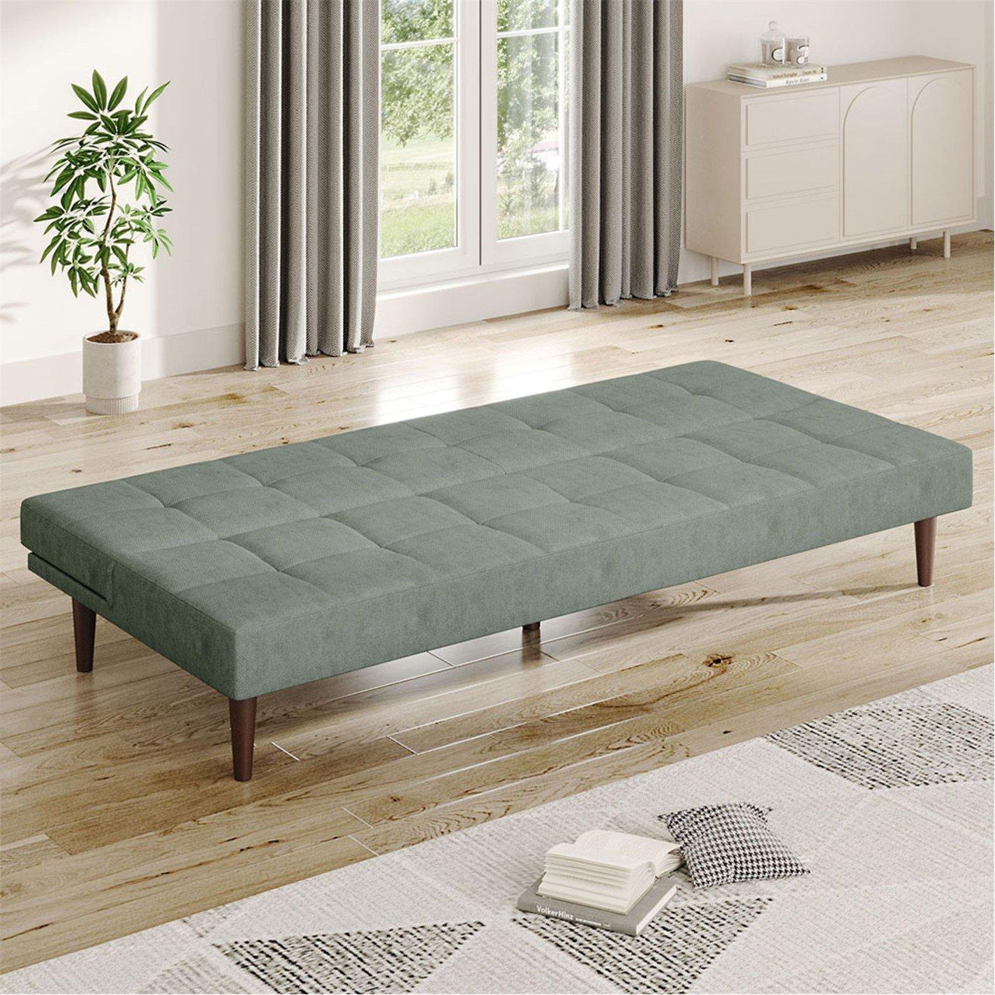 Grey - Kabinet UK - Modern Convertible Single Grey Sofa Bed Grey - 2