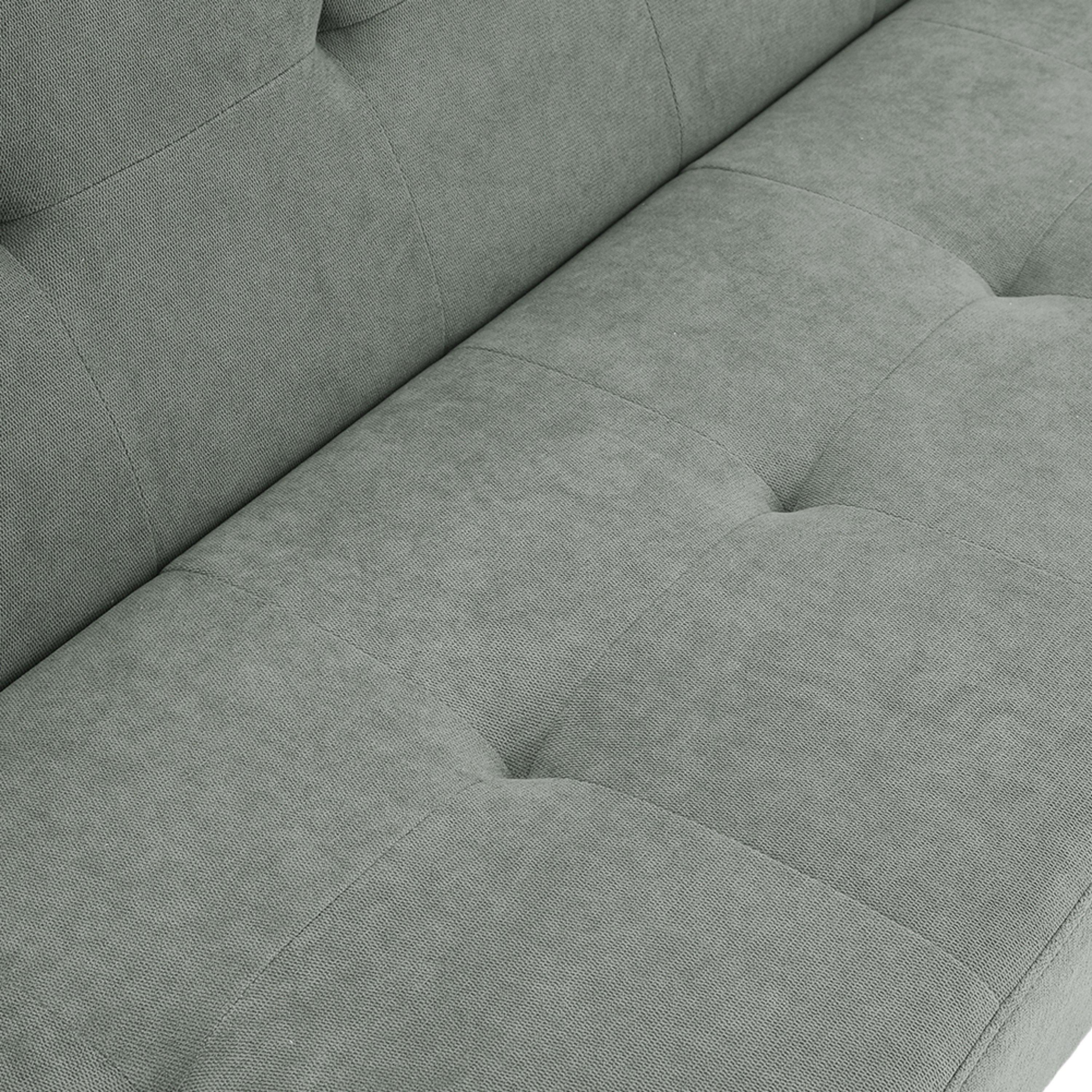 Grey - Kabinet UK - Modern Convertible Single Grey Sofa Bed Grey - 8
