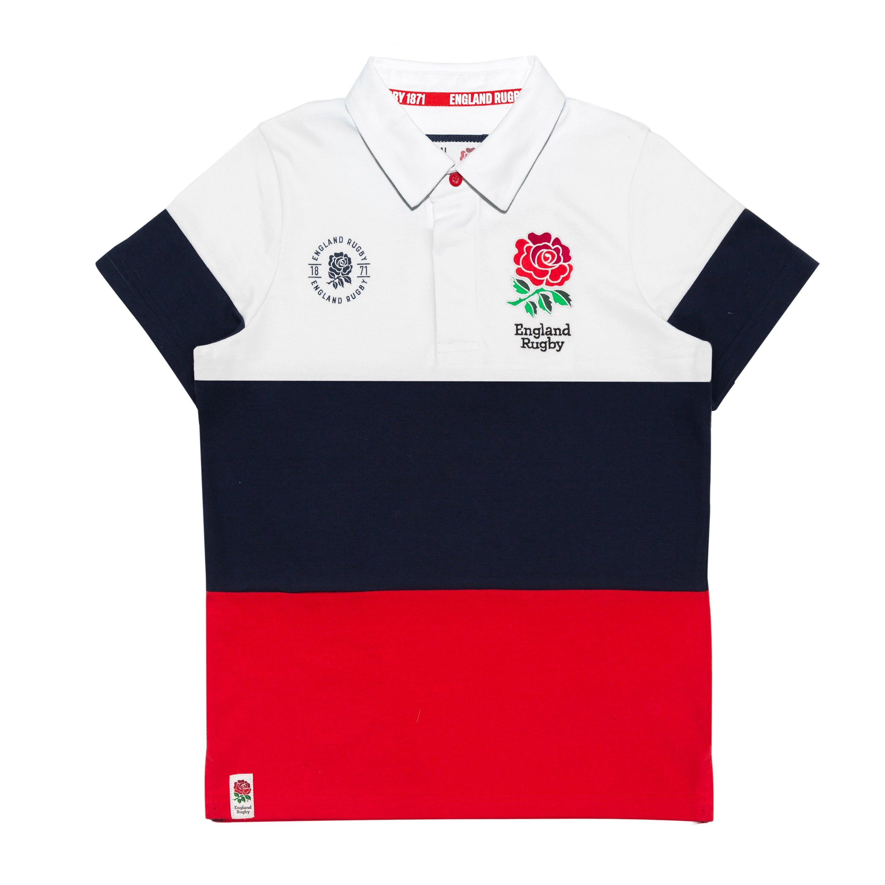 White/Navy/Red - RFU - England Short Sleeve Jersey Juniors - 1
