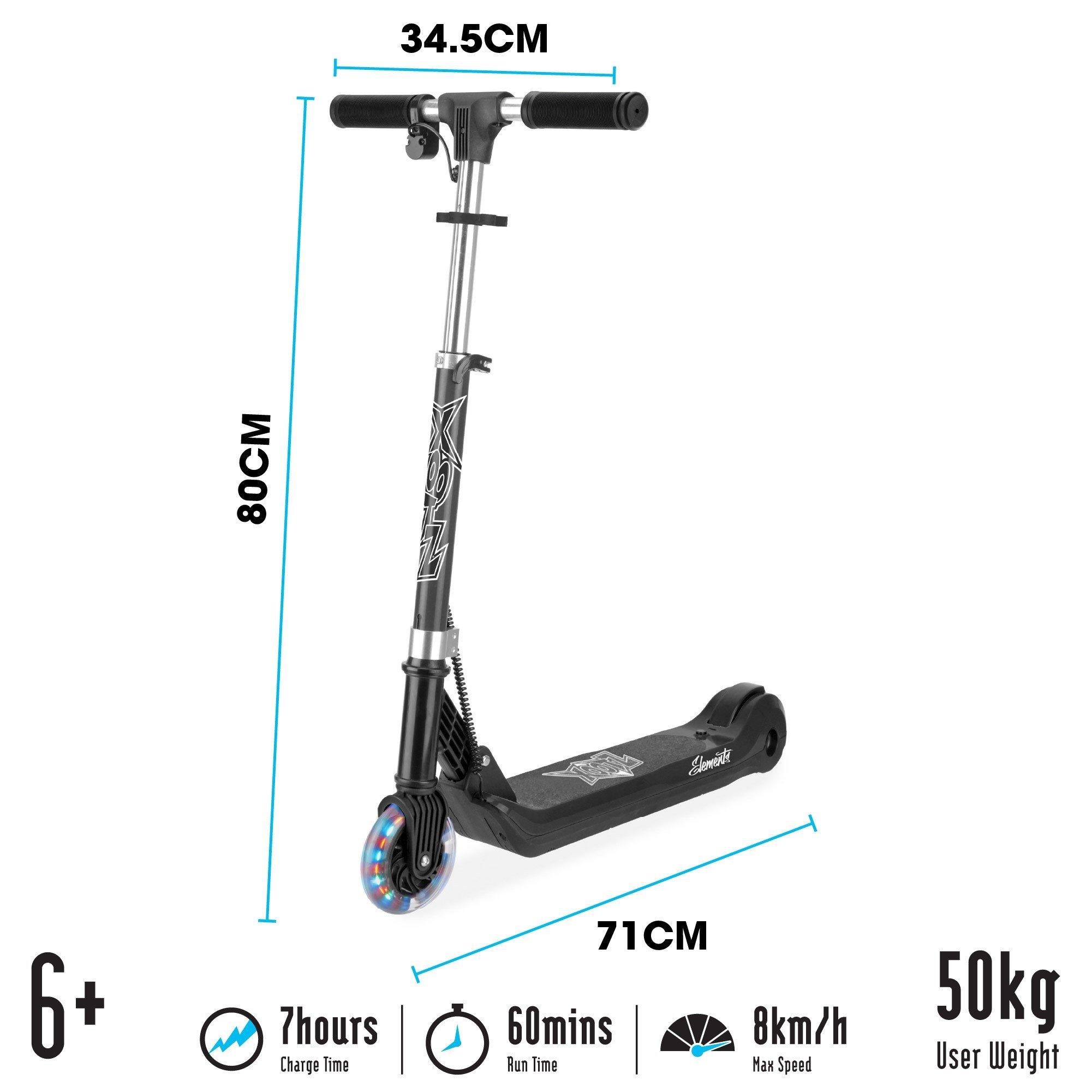 Black - Xootz - Elements Electric Scooter Lithium - Black - 9