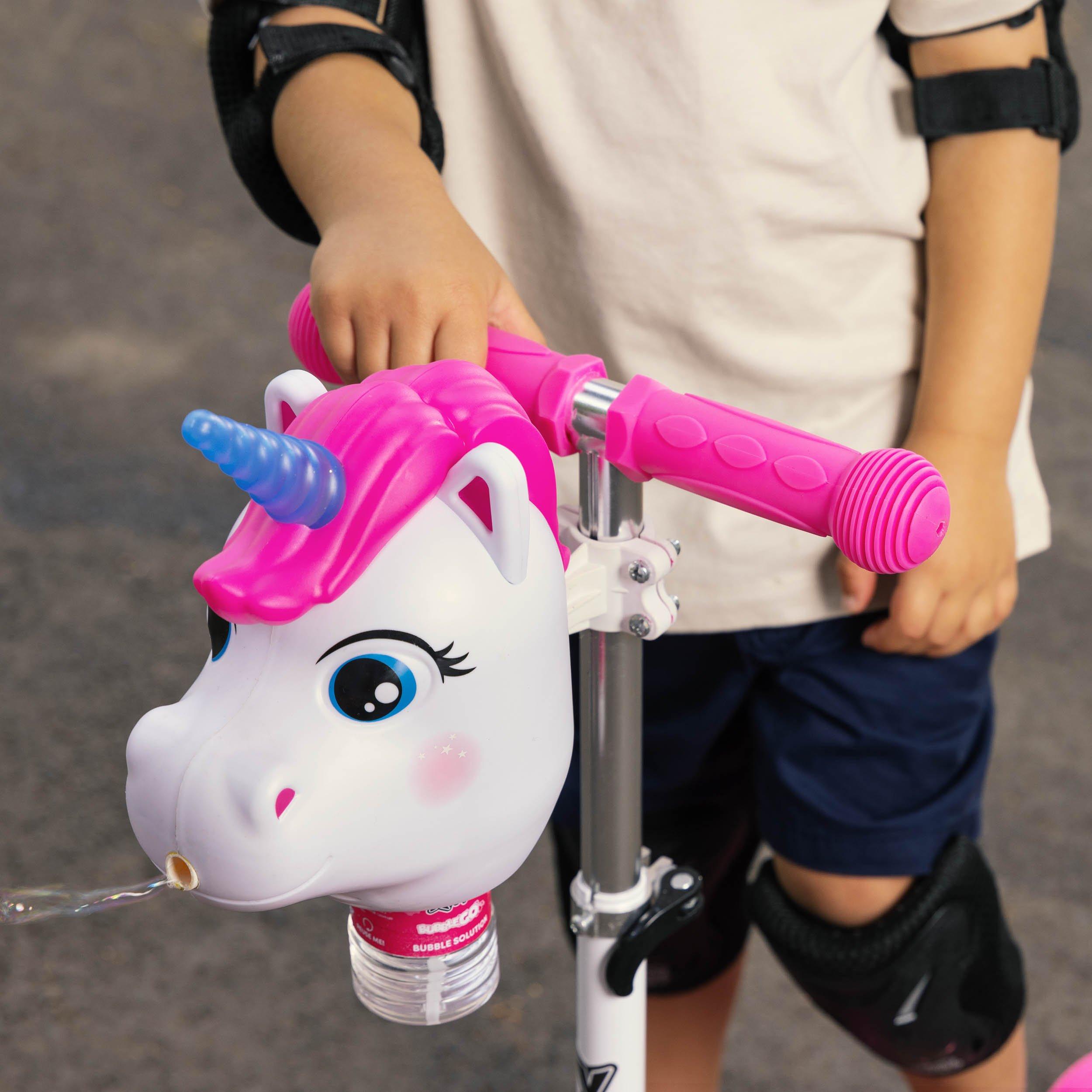 Pink And White - Xootz - Unicorn Bubble Go Scooter - White - 11