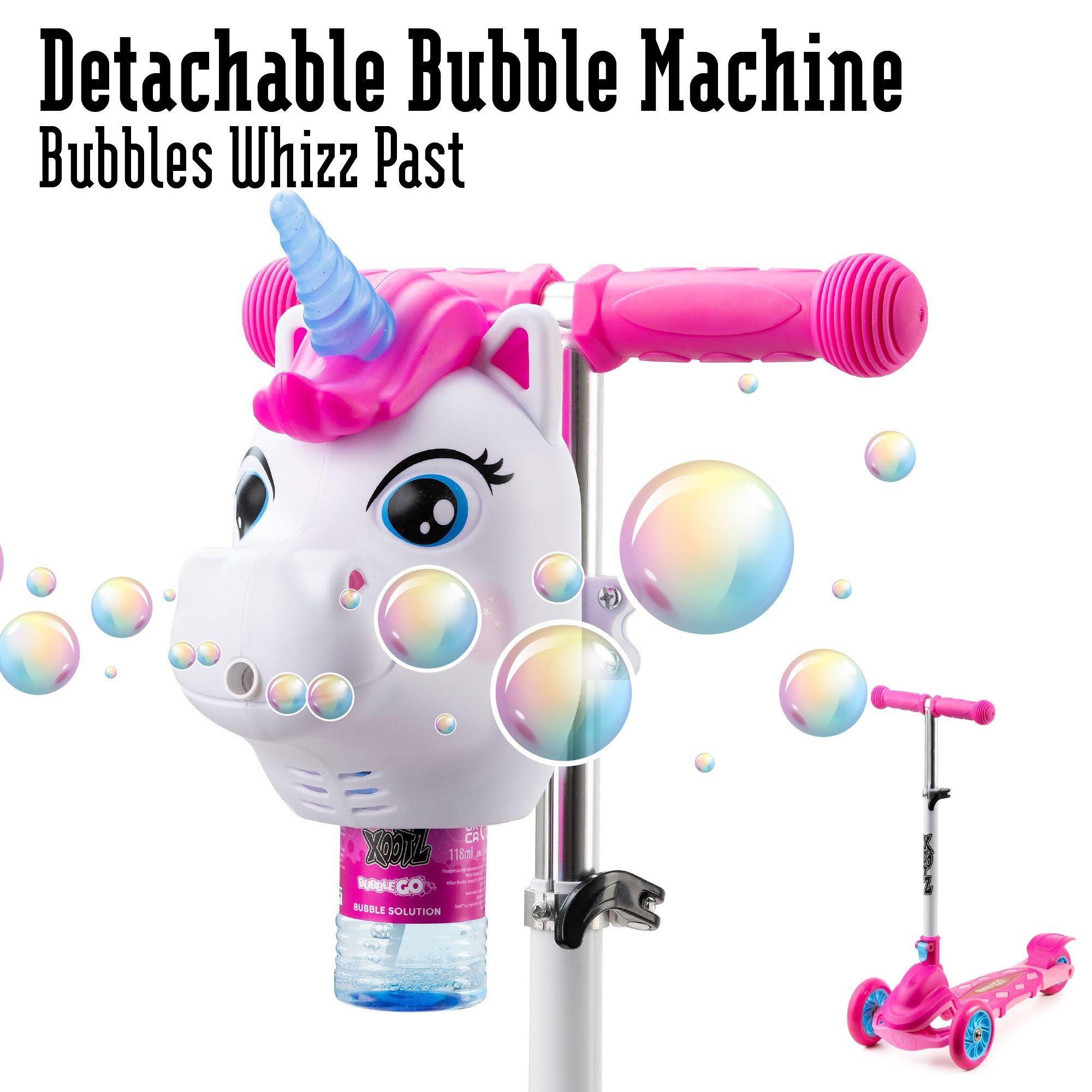 Pink And White - Xootz - Unicorn Bubble Go Scooter - White - 5