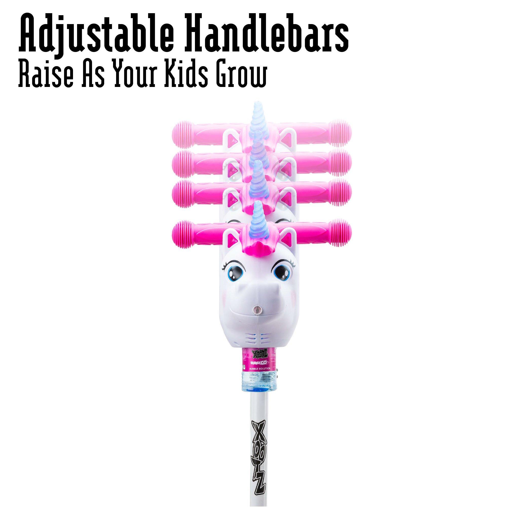 Pink And White - Xootz - Unicorn Bubble Go Scooter - White - 7
