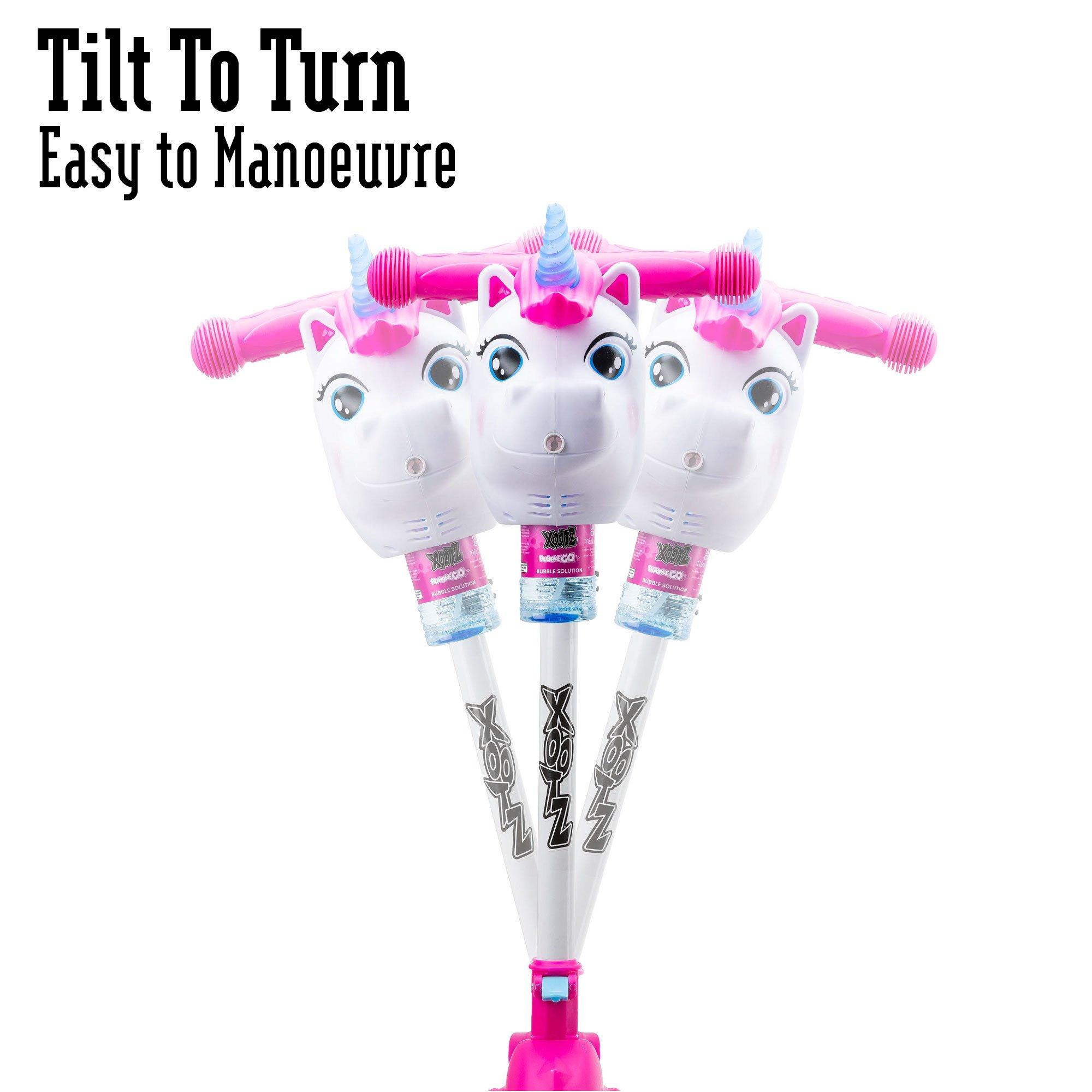 Pink And White - Xootz - Unicorn Bubble Go Scooter - White - 8
