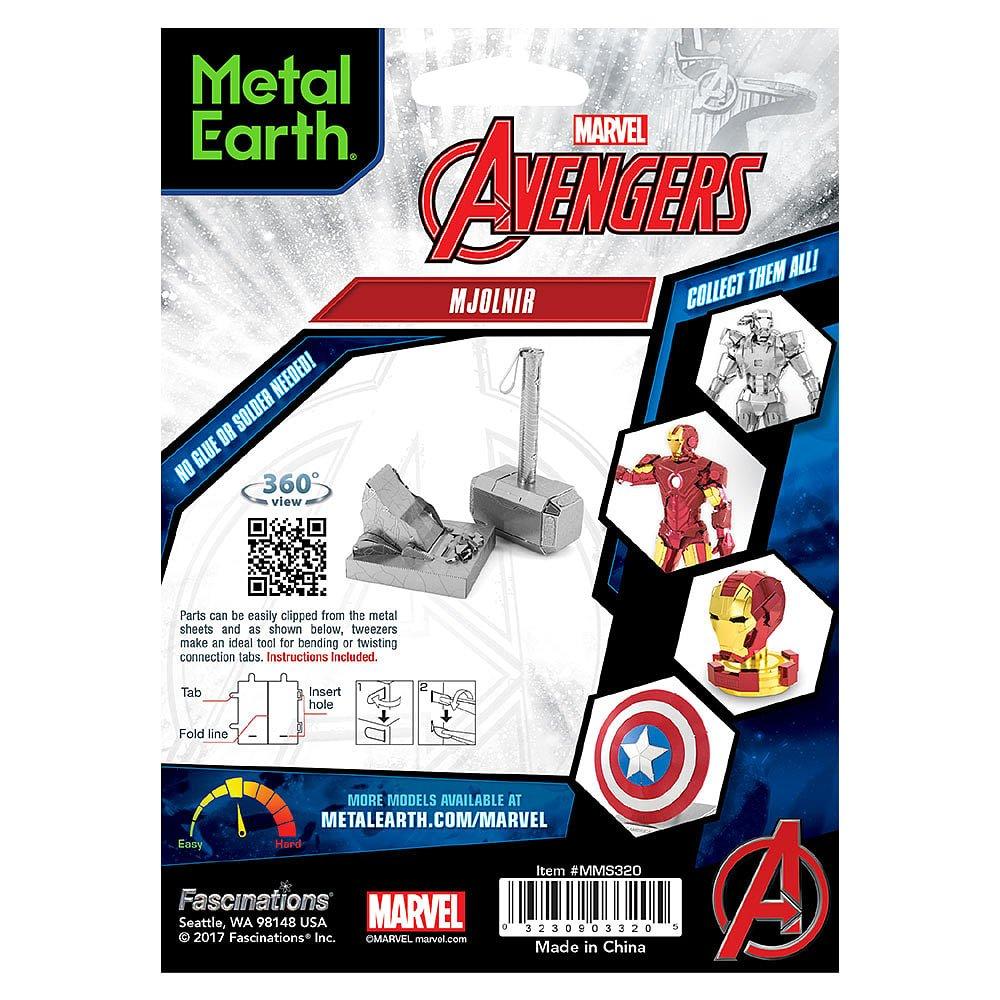 Mercadoria - Marvel - Metal Earth - Mjolnir (Thor's Hammer) 3D Model Kit - 3
