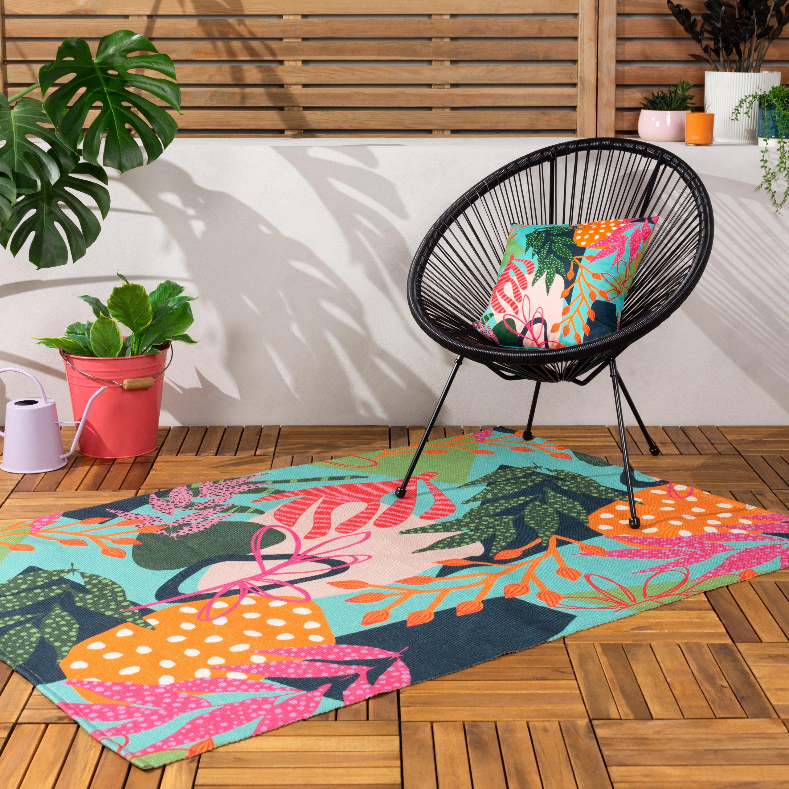 Multicolour - furn. - Coralina Washable Outdoor Rug - 1
