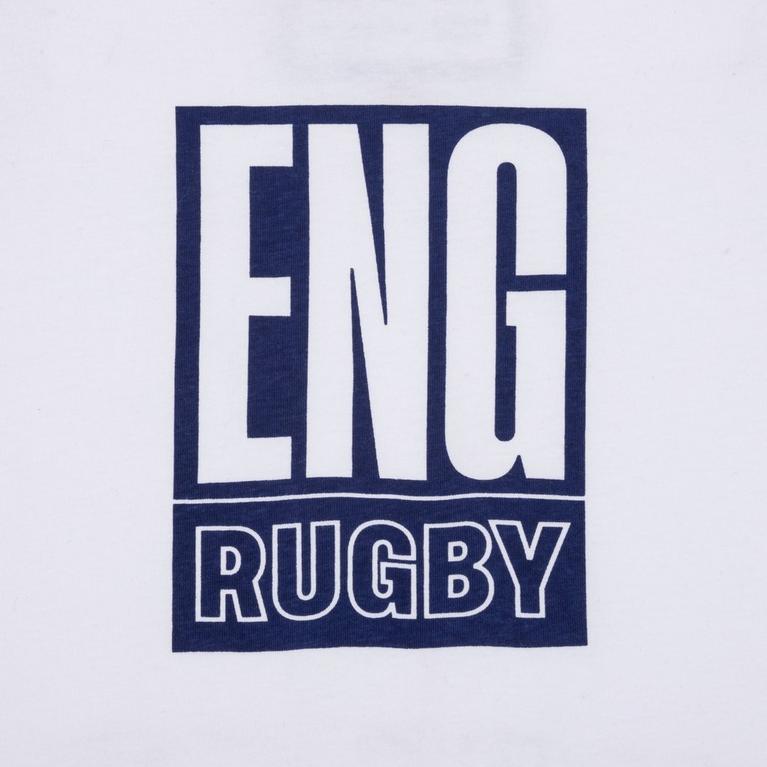 Blanc/Marine - RFU - England Graphic T Shirt Juniors - 3