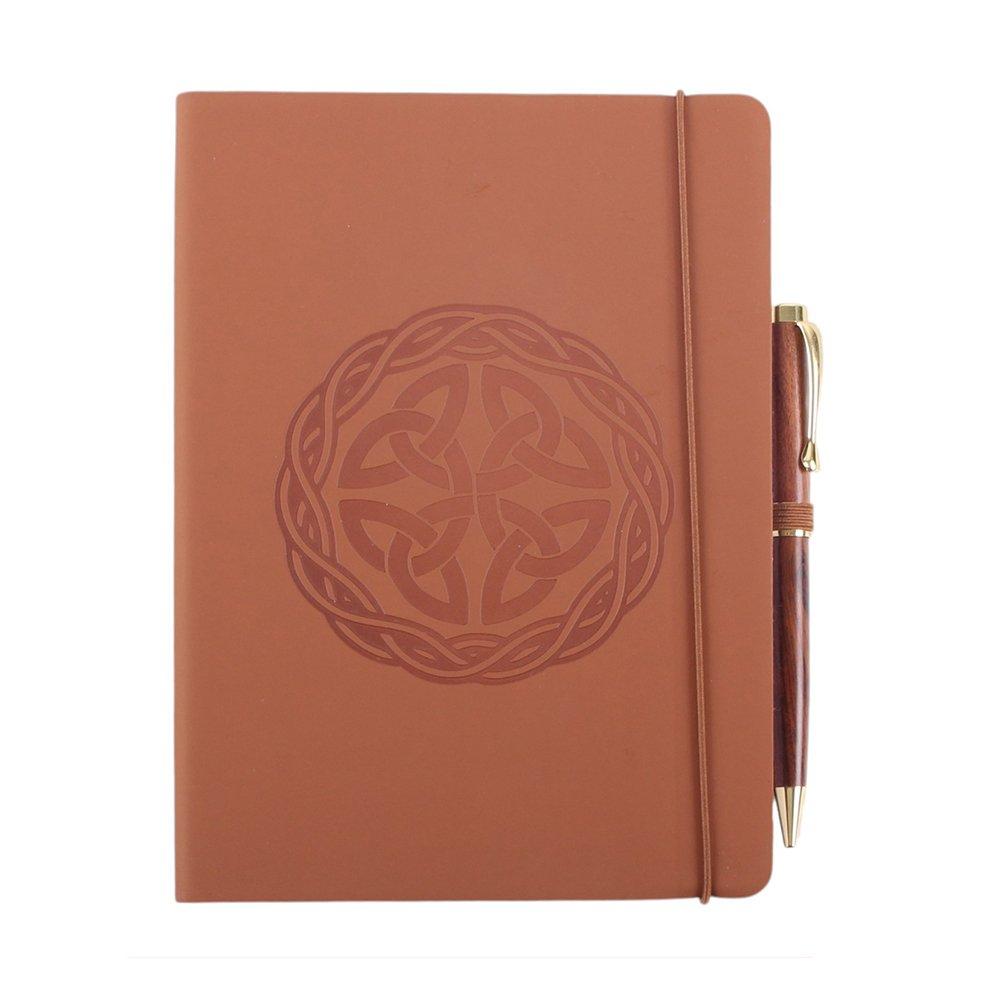 White - Something Different - Celtic Shield Knot A5 Faux Leather Notebook with P - 2