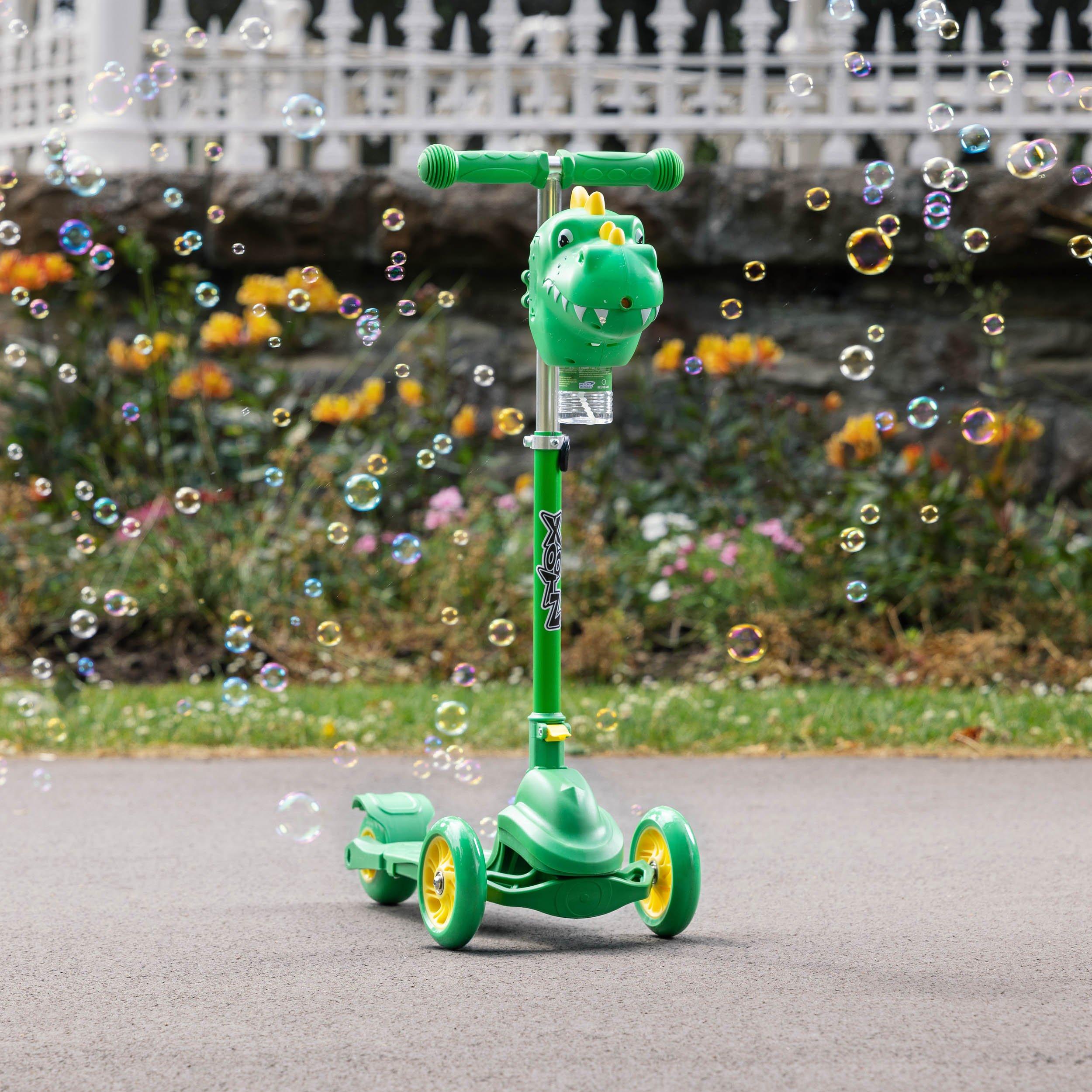Xootz Xootz Dinosaur Bubble Go Scooter - Green | FRASERS