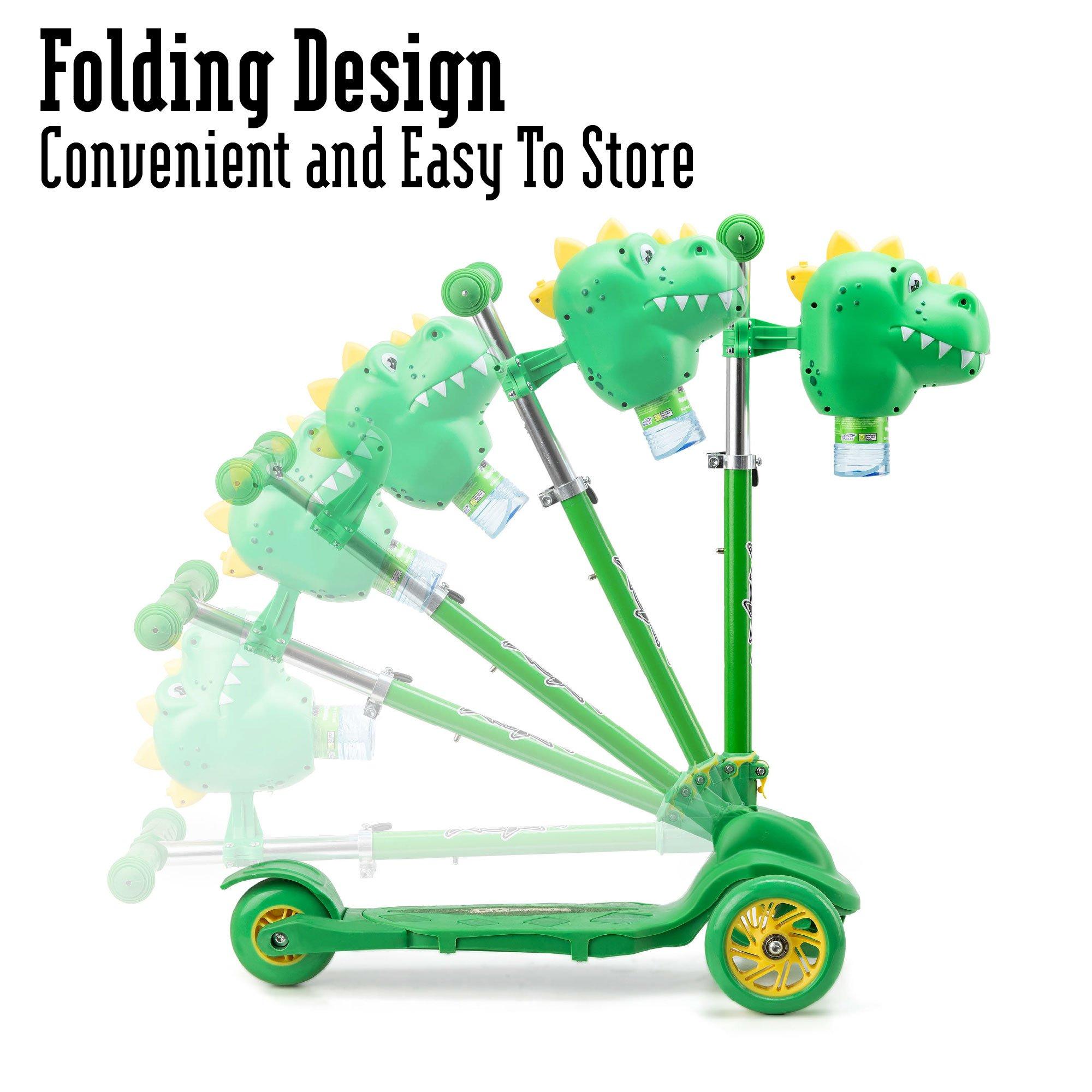 Green - Xootz - Xootz Dinosaur Bubble Go Scooter - Green - 5