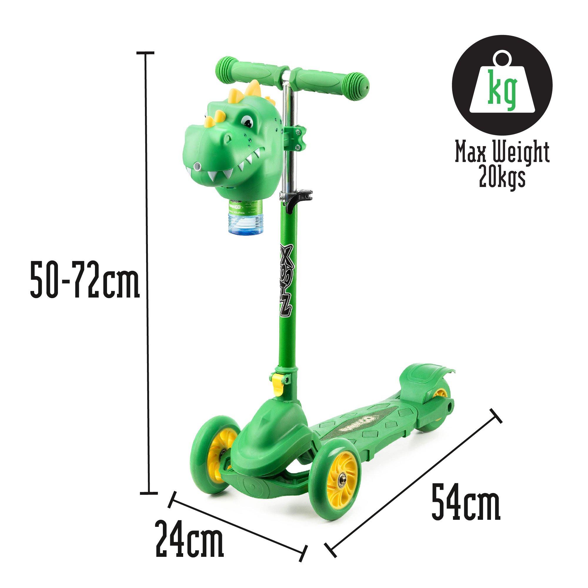 Green - Xootz - Xootz Dinosaur Bubble Go Scooter - Green - 8