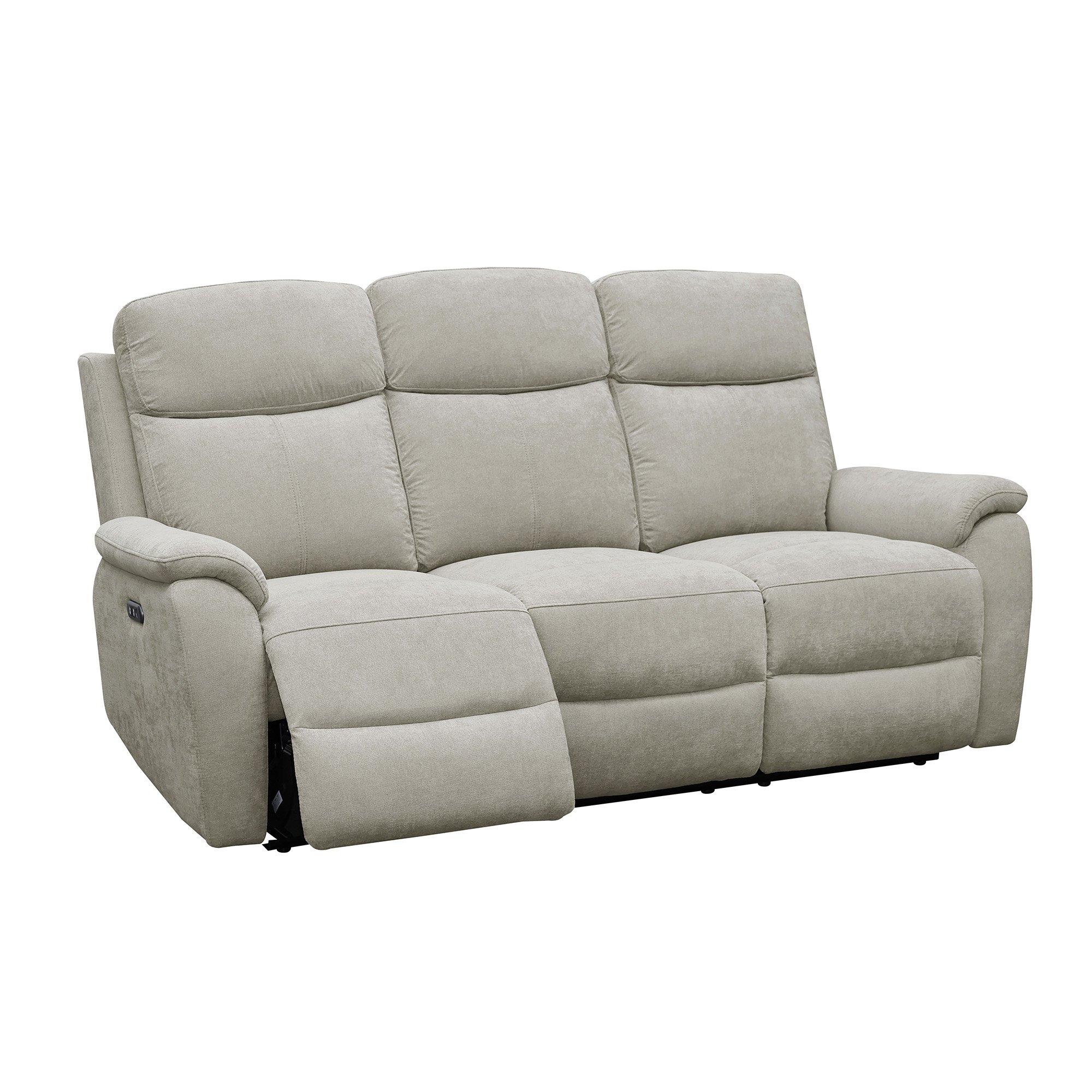 Grey - Aspire - Kingsmere 3 Seater Power Recliner Sofa, Chenille F - 4