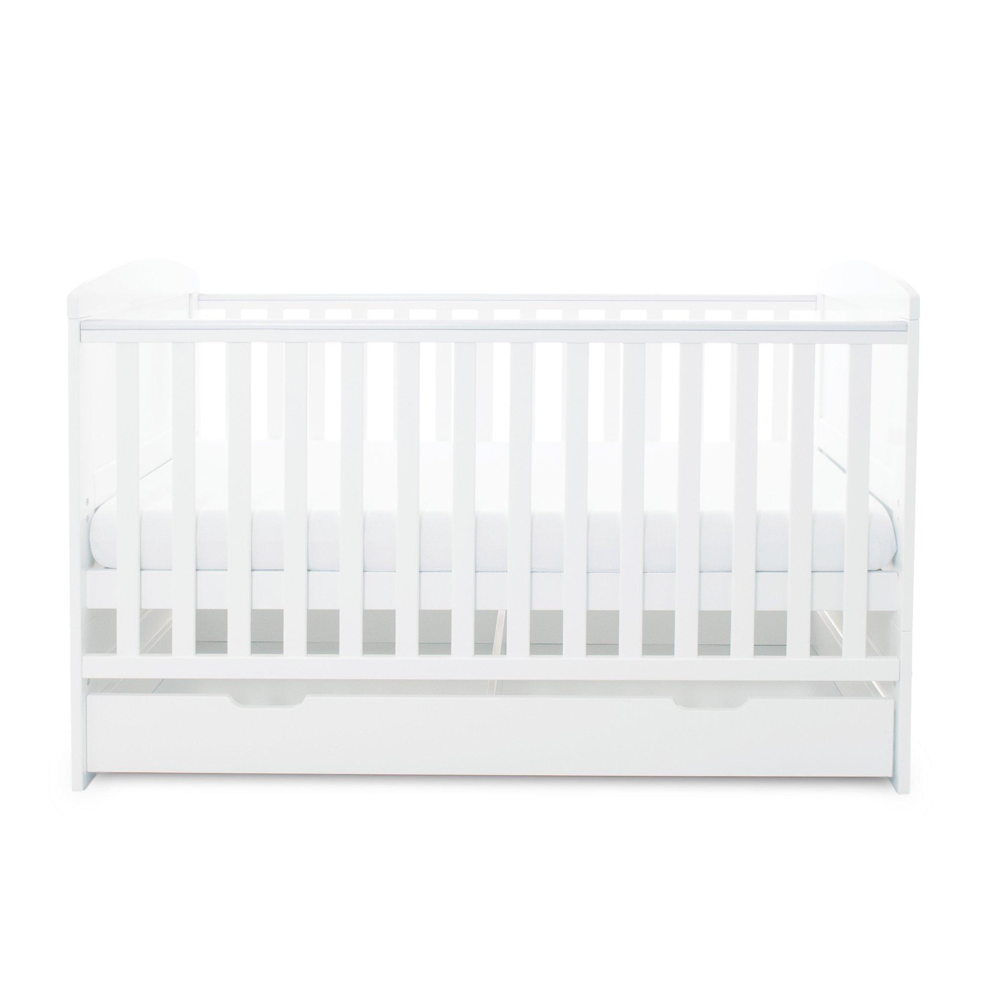 White - Ickle Bubba - Coleby Classic Cot Bed Under Drawer&Fibre Mattress - 6