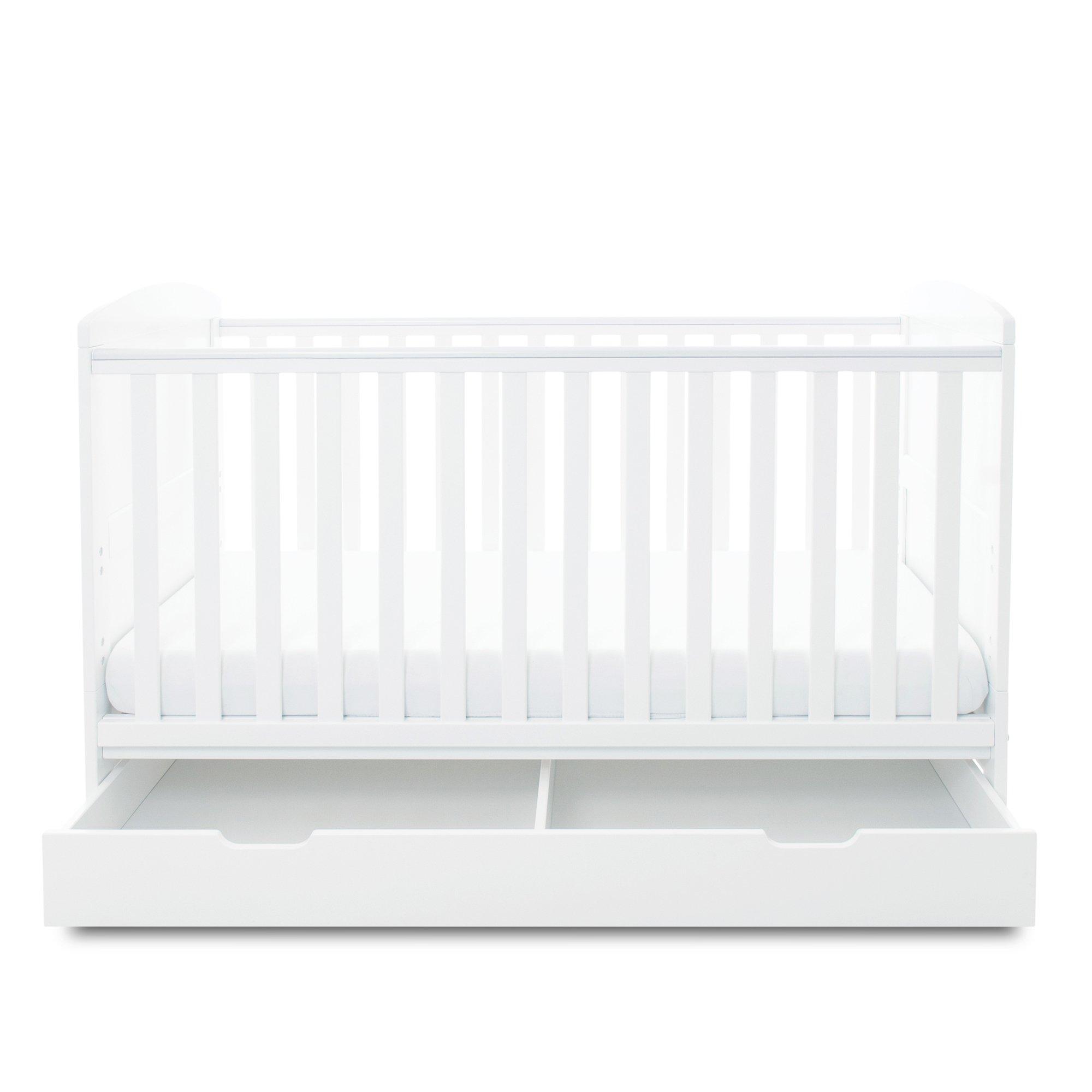 White - Ickle Bubba - Coleby Classic Cot Bed Under Drawer&Fibre Mattress - 9