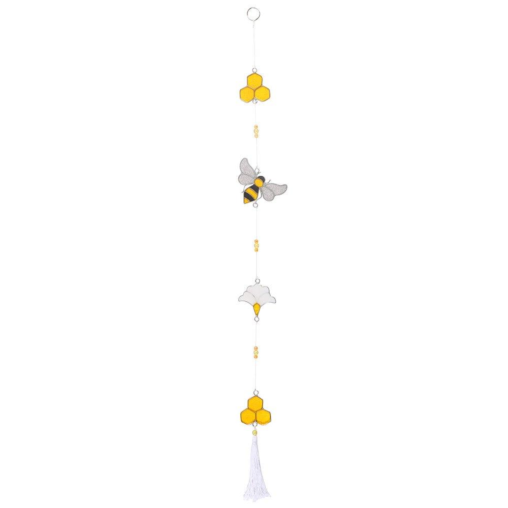 White - Something Different - String of Bee and Honeycomb Suncatchers - 4