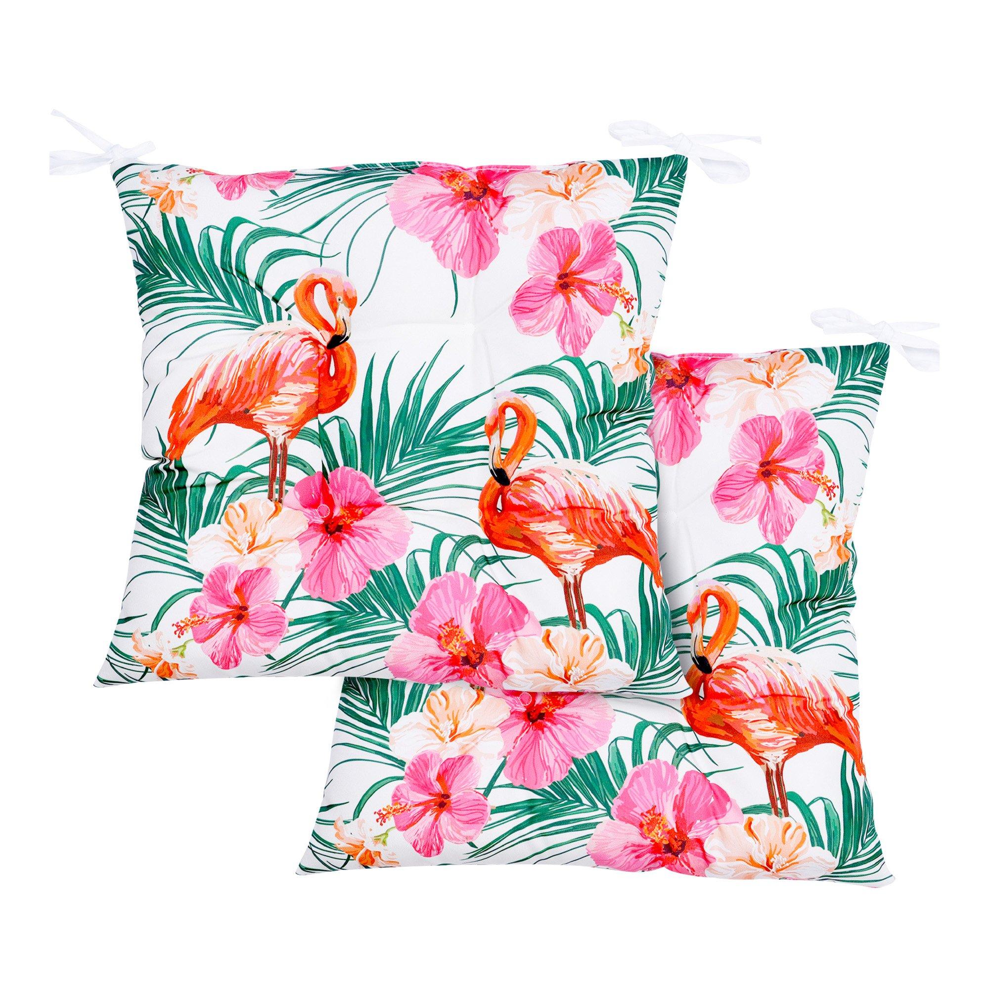 Multi - Streetwize - Outdoor Seat Cushions - Flamingo Palm - 1