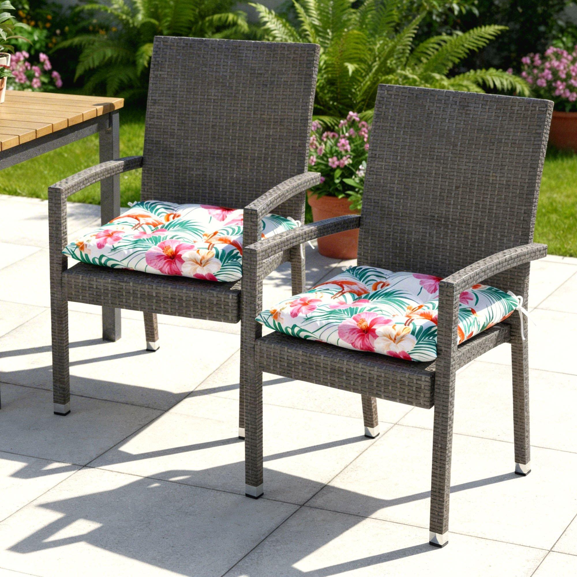 Streetwize  Outdoor Seat Cushions - Flamingo Palm -  - Pack of 4