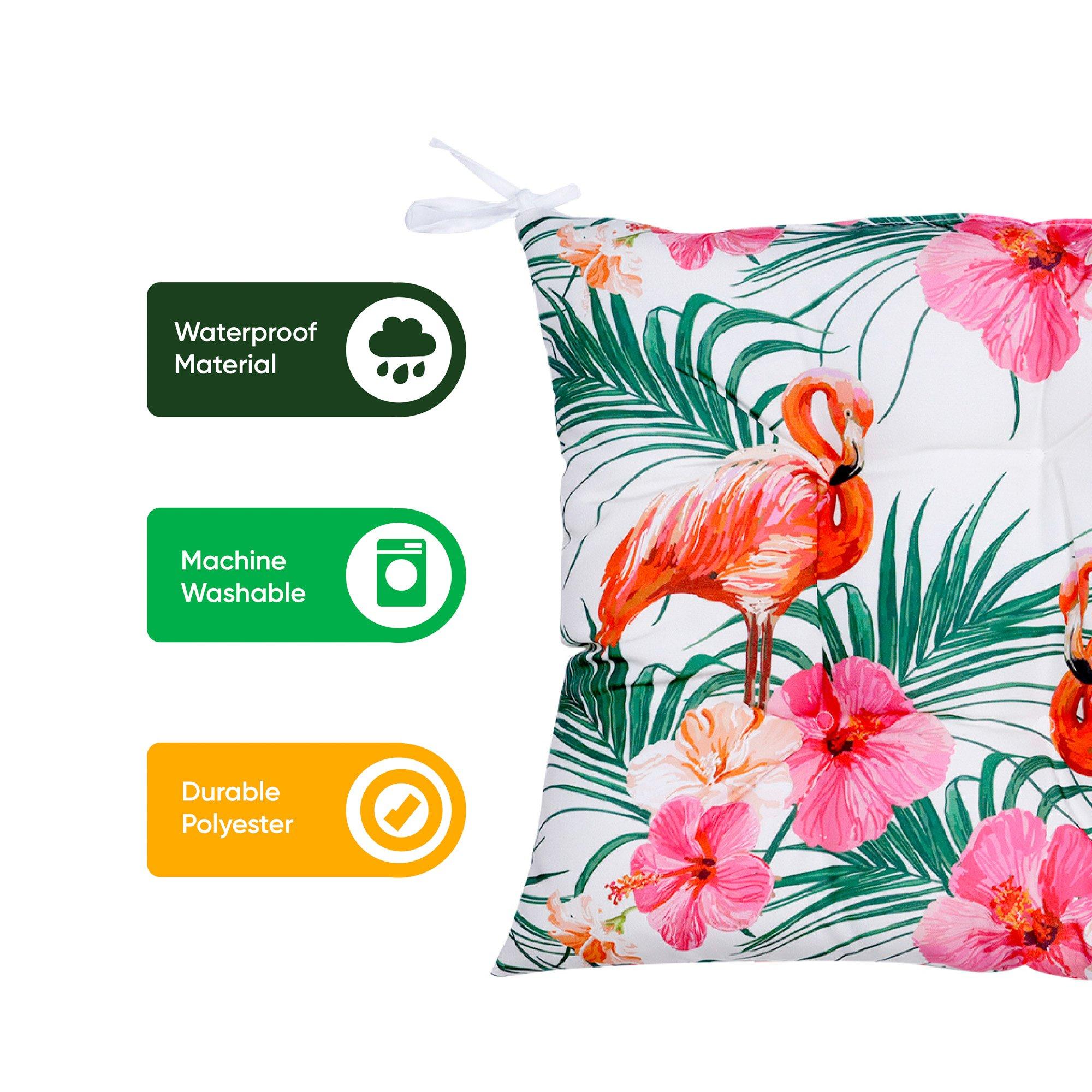 Multi - Streetwize - Outdoor Seat Cushions - Flamingo Palm - 5