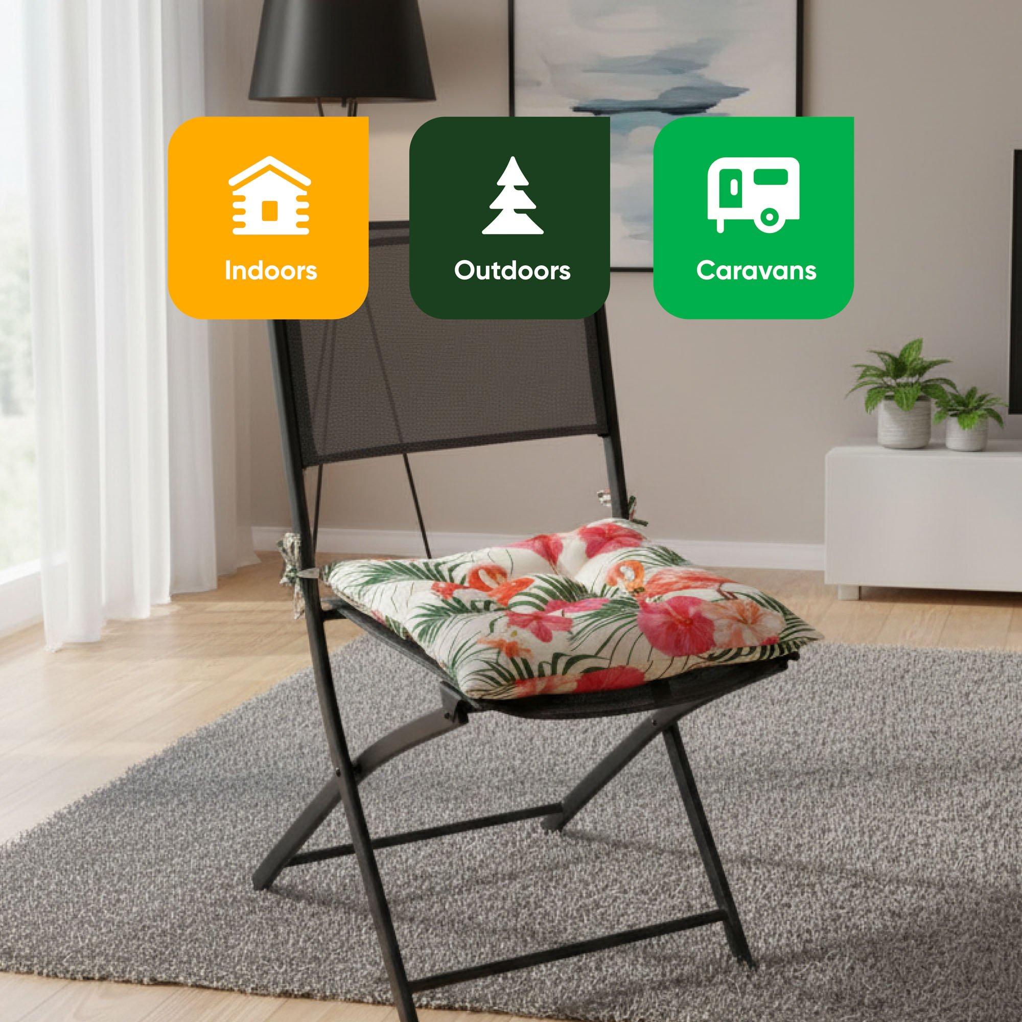 Multi - Streetwize - Outdoor Seat Cushions - Flamingo Palm - 7