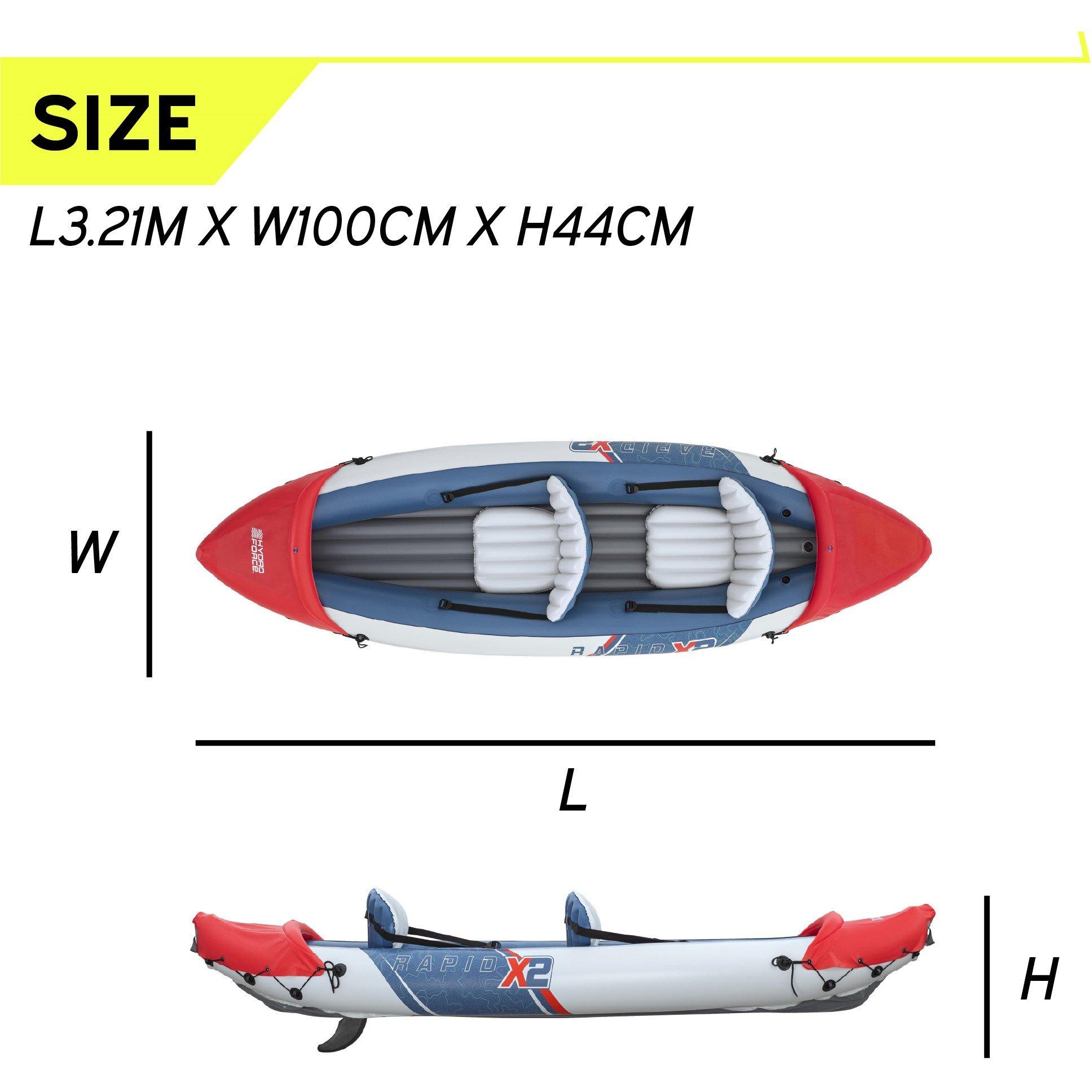 White And Red - Hydro Force - Rapid X2 Kayak Set - 8