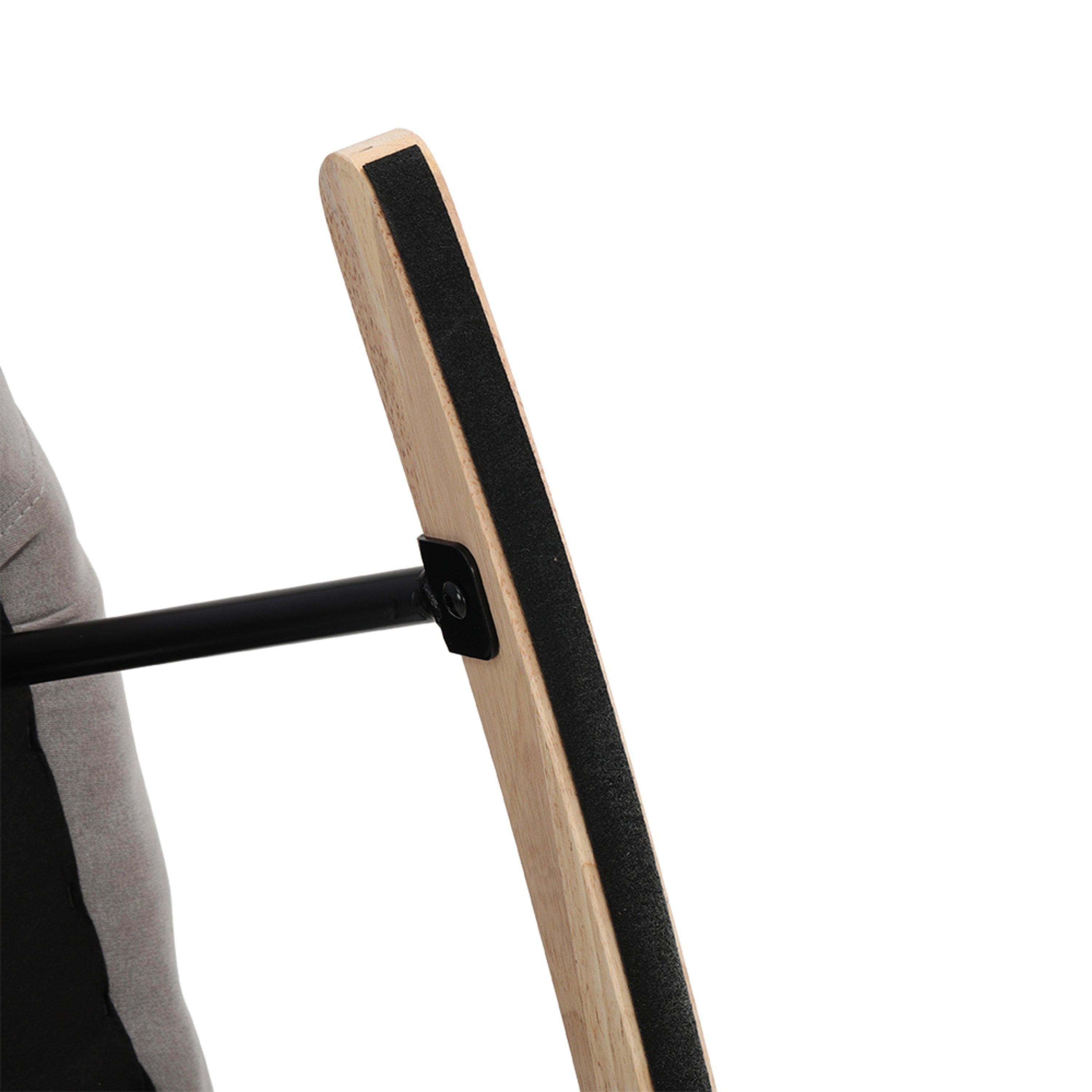 Multi - Kabinet UK - Tufted Linen Upholstered Rocking Chair - 10