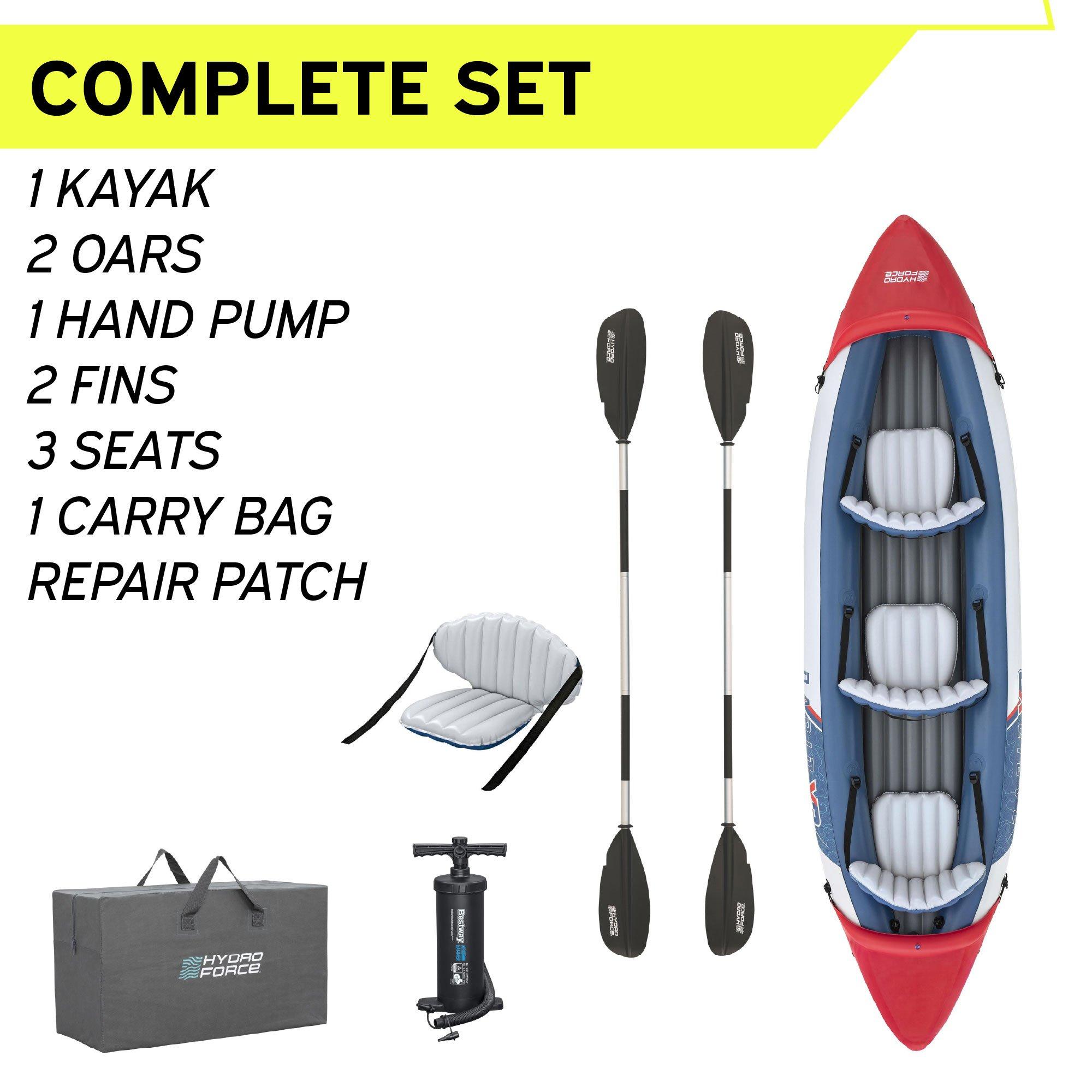 White And Red - Hydro Force - Rapid X3 Kayak Set - 7