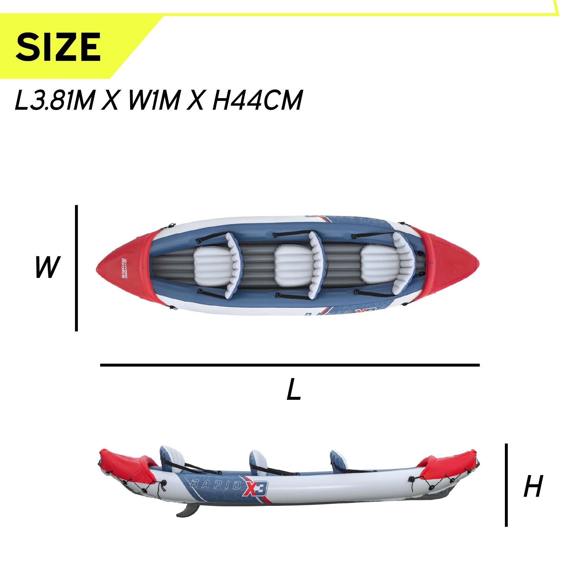 White And Red - Hydro Force - Rapid X3 Kayak Set - 8