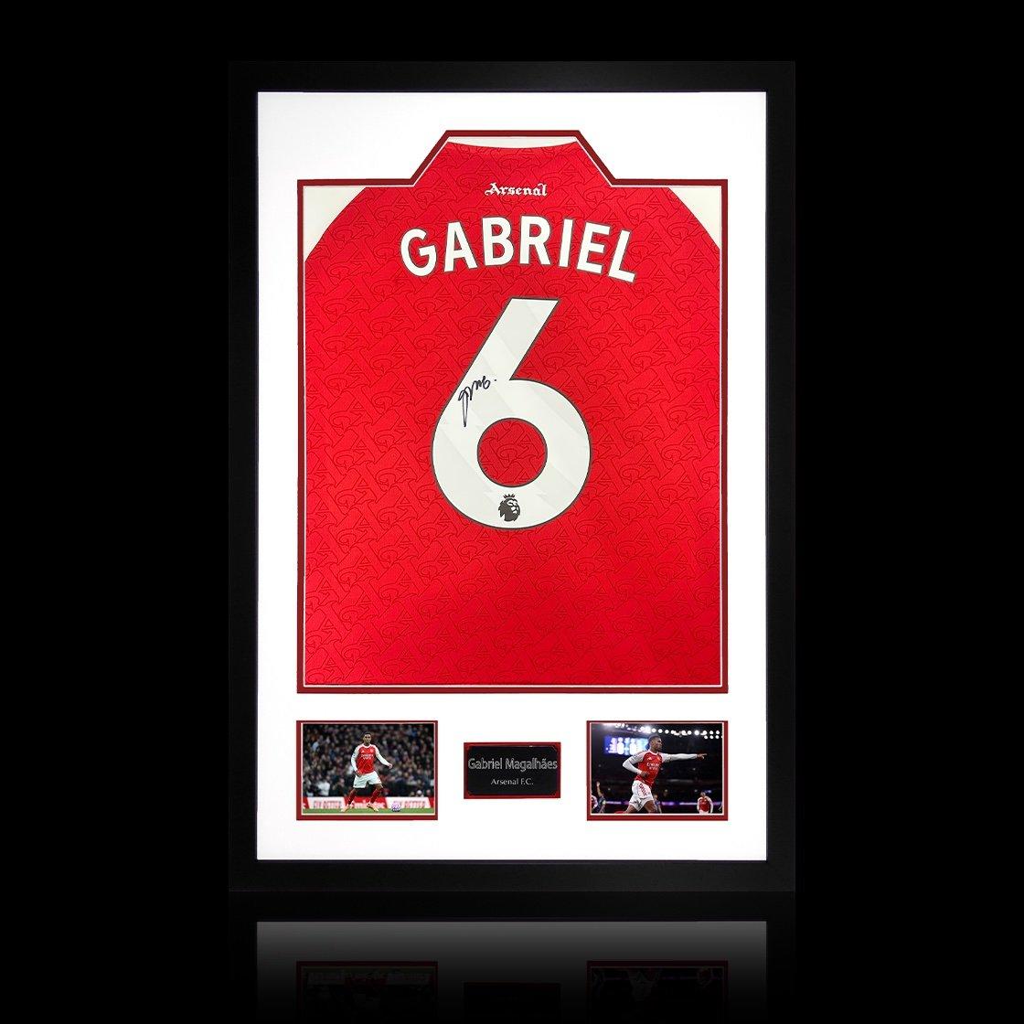 Red - The Fan Cave - Gabriel Magalhaes Signed Arsenal 25/26 Shirt Premi - 1