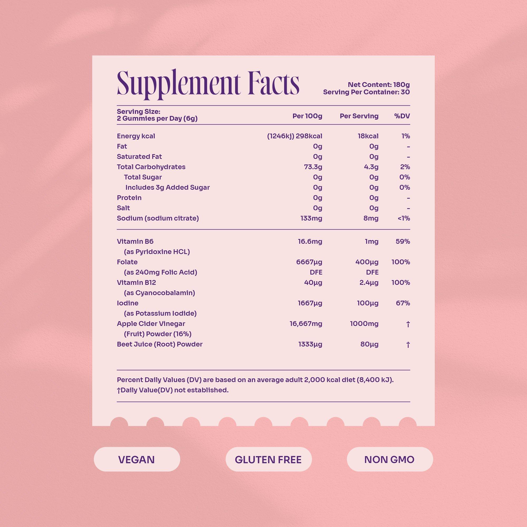 Red - Myga - Myga Apple Cider Vinegar Gummies – 60 Gummies - 5