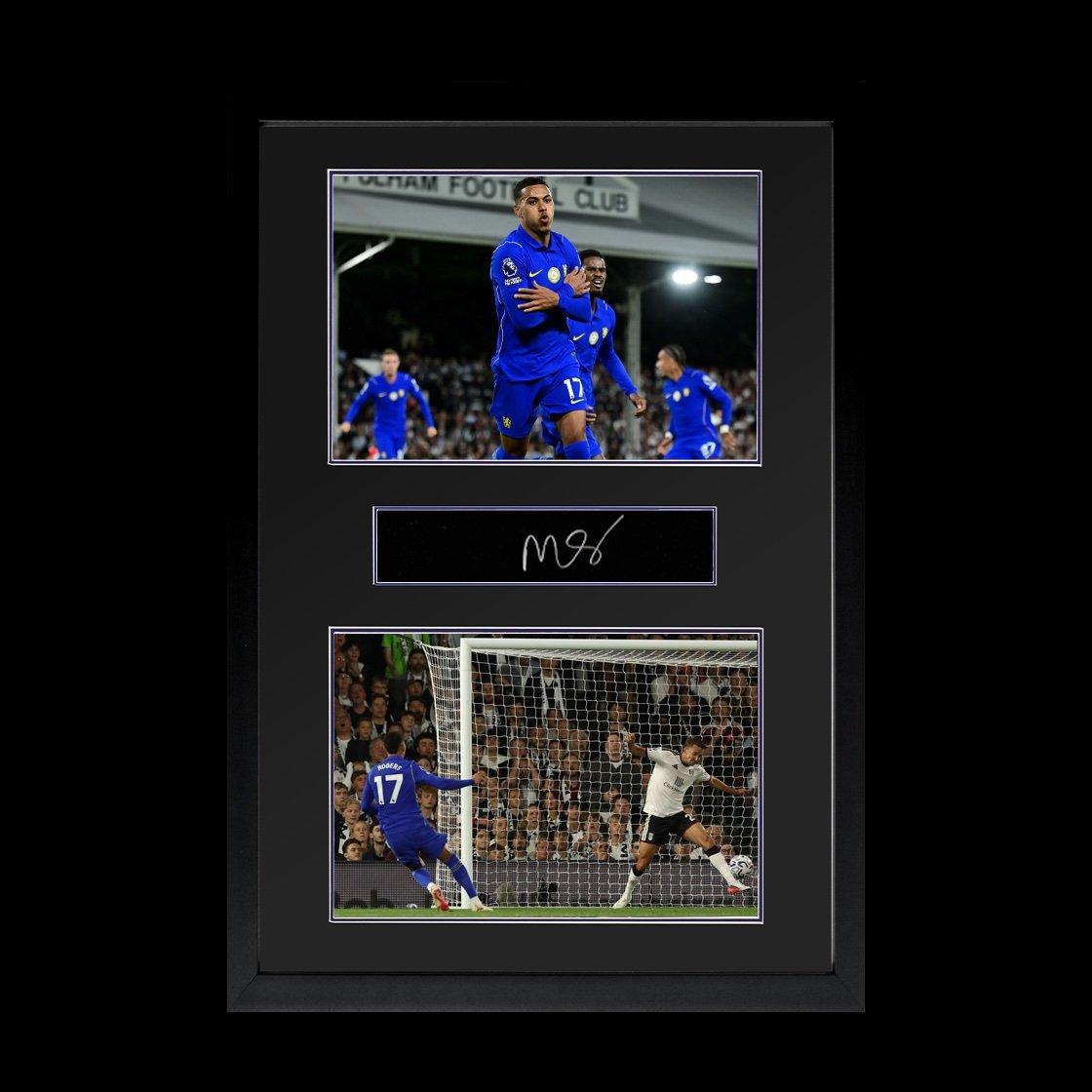 Blue - The Fan Cave - Morgan Rogers Signed Chelsea Plaque Iconic Frame - 1