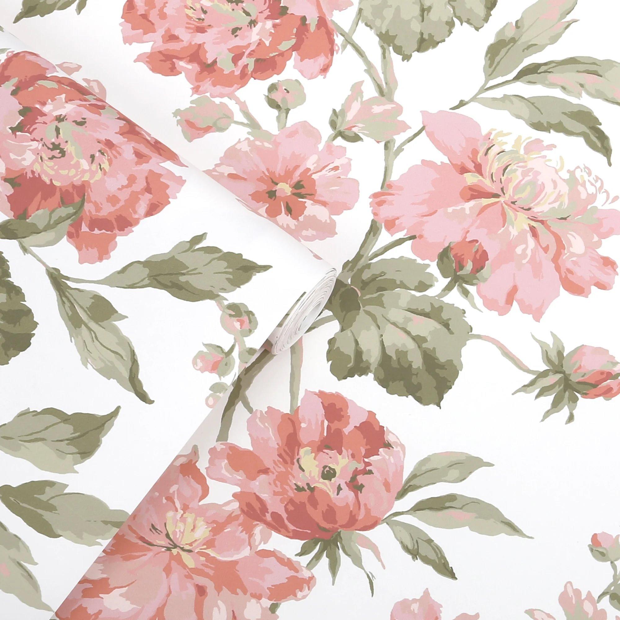 Pink - Laura Ashley - Romilly Floral Wallpaper - 3