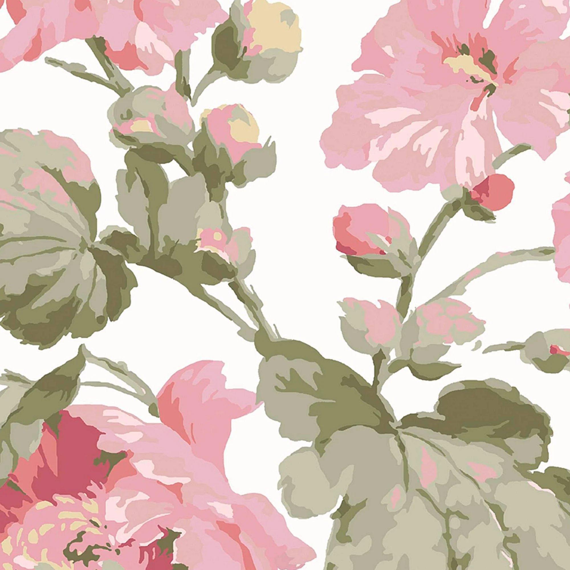 Pink - Laura Ashley - Romilly Floral Wallpaper - 4
