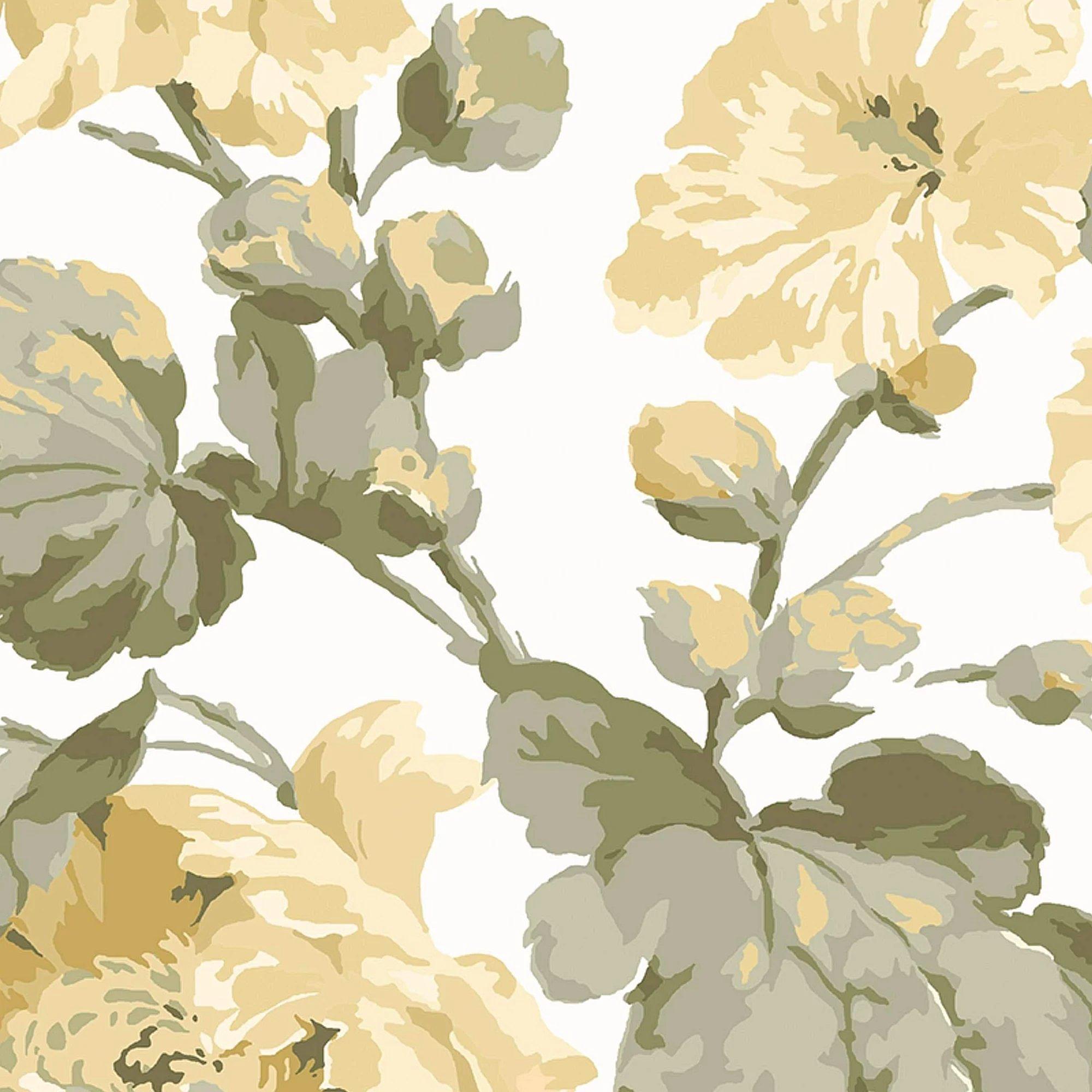 Butter Yellow - Laura Ashley - Romilly Floral Wallpaper - 4