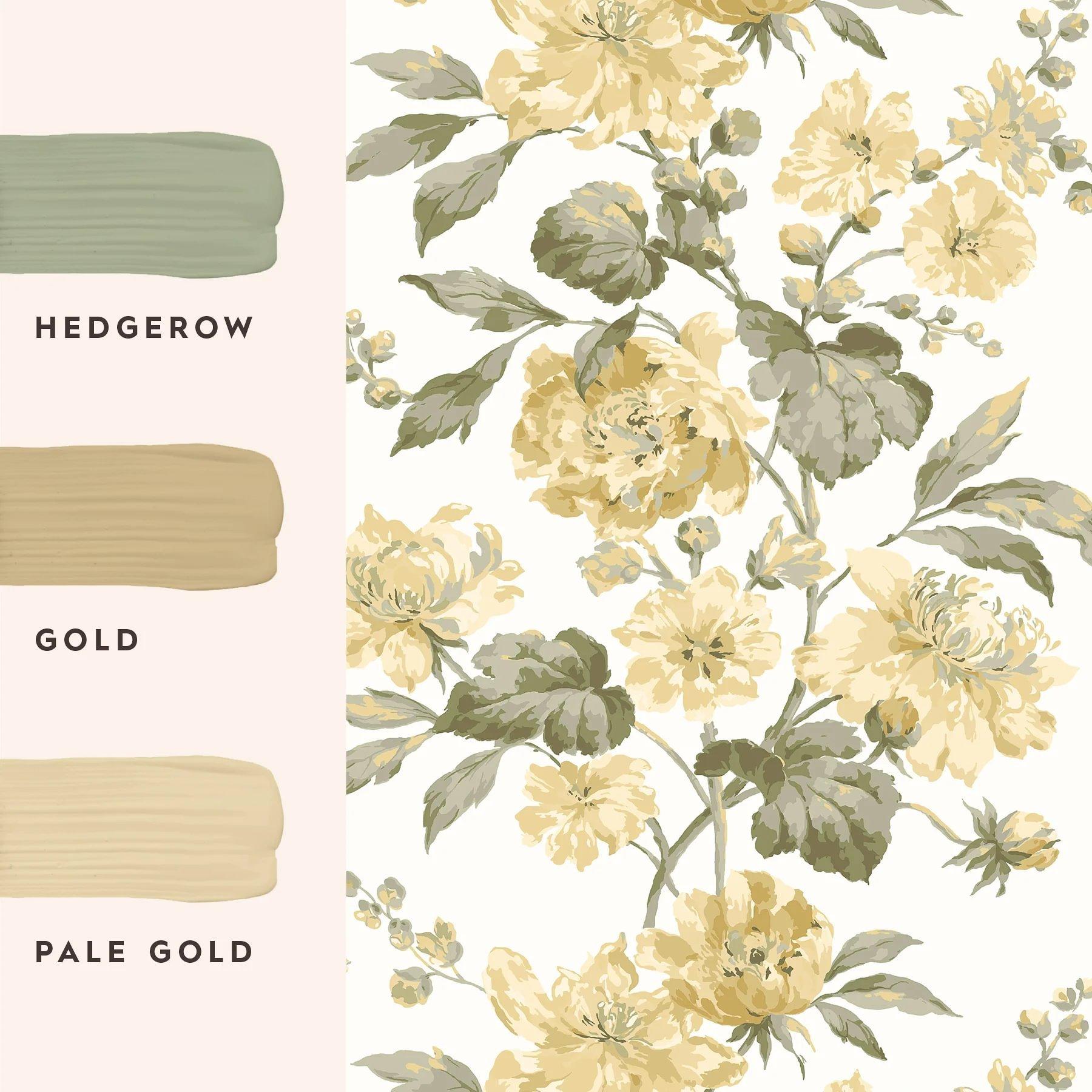 Butter Yellow - Laura Ashley - Romilly Floral Wallpaper - 6