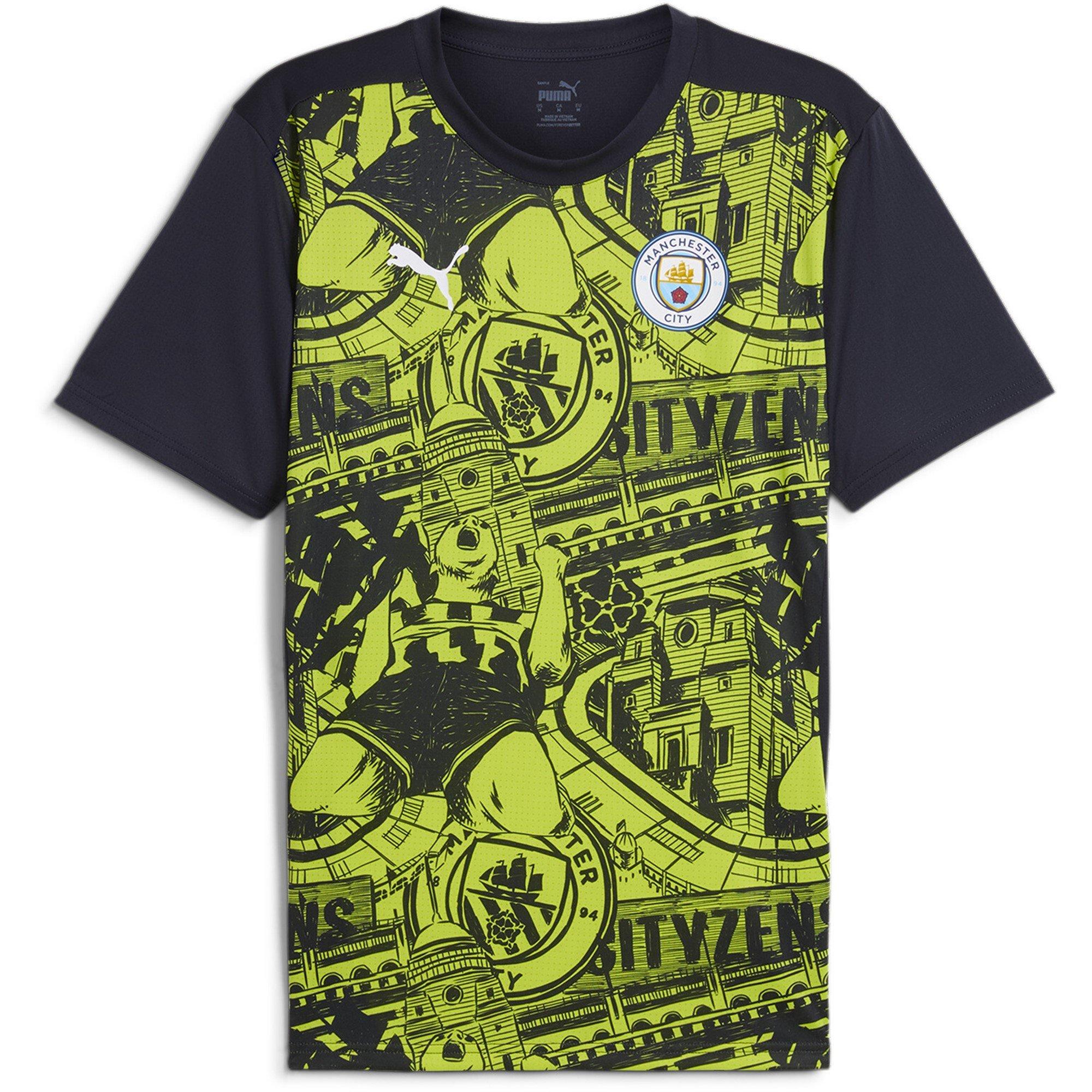 Puma Men's Manchester City Fc Pre Match Shirt 2024 2025 Adults - Blue - M
